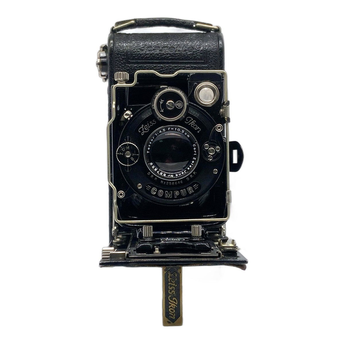 Zeiss Ikon Icarette 520/2 Klappkamera mit Carl Zeiss Tessar 10,5cm 1:4.5 Compur