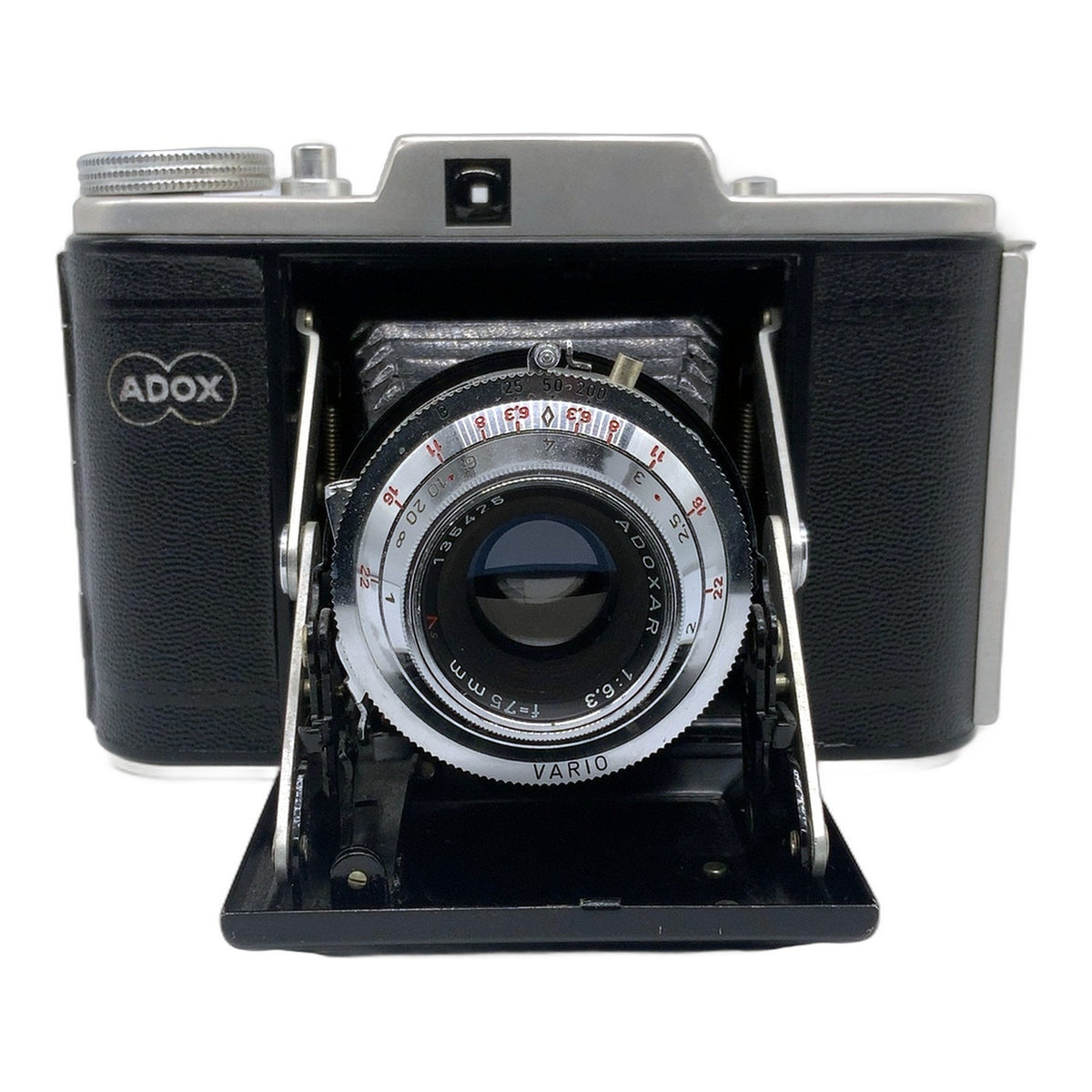 ADOX Golf Klappkamera mit Adoxar 1:6.3 75mm red V Vario Balgenkamera