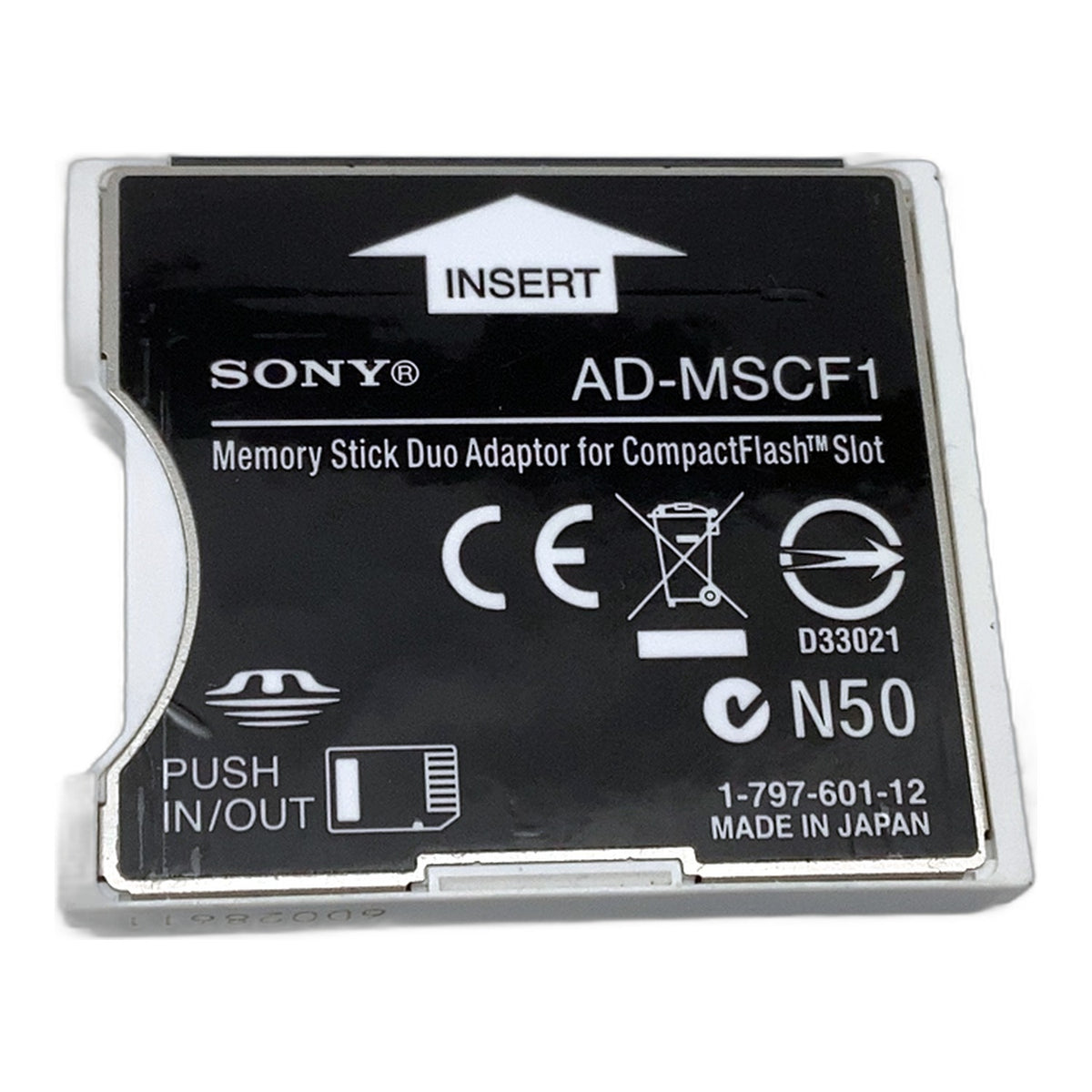 Sony AD-MSCF1 Adapter Memory Stick Duo Adapter für Compact Flash Slot Pro Duo