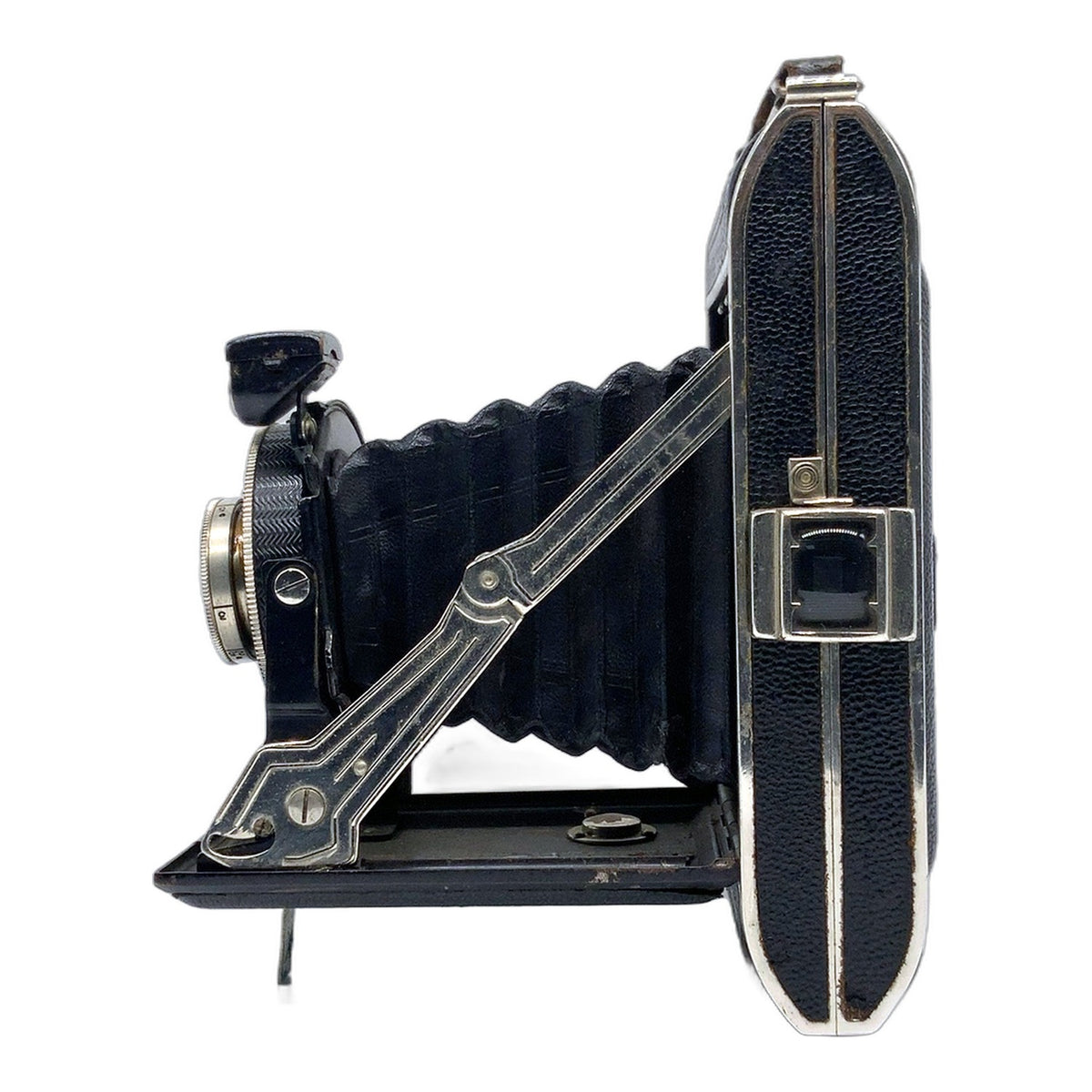 Certo Klappkamera mit Steinheil Cassar 10,5cm 1:3.8 Compur-Rapid Balgenkamera