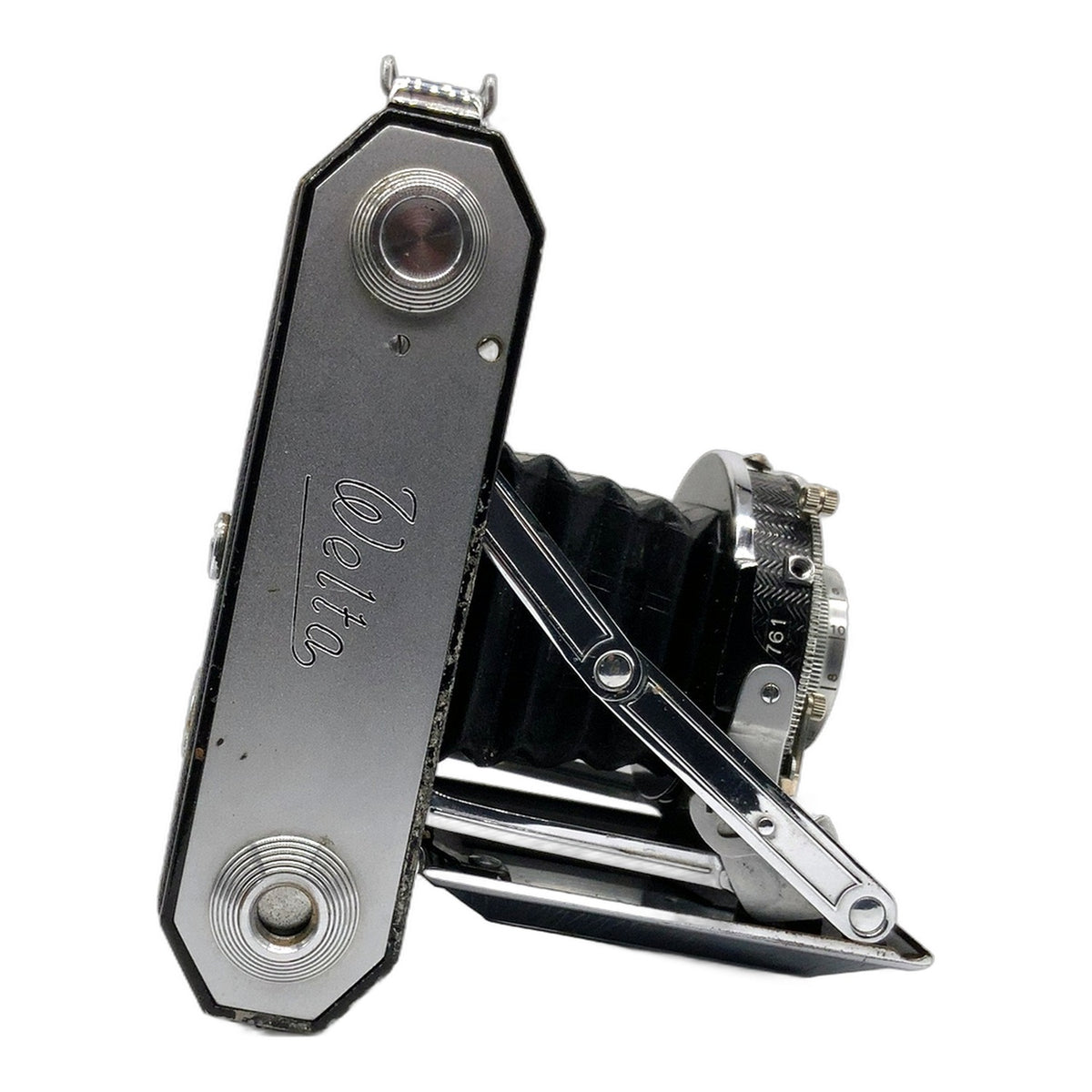 Welta Weltax Klappkamera mit Steinbeil München Cassar 7,5cm 1:2.9 Compur-Rapid