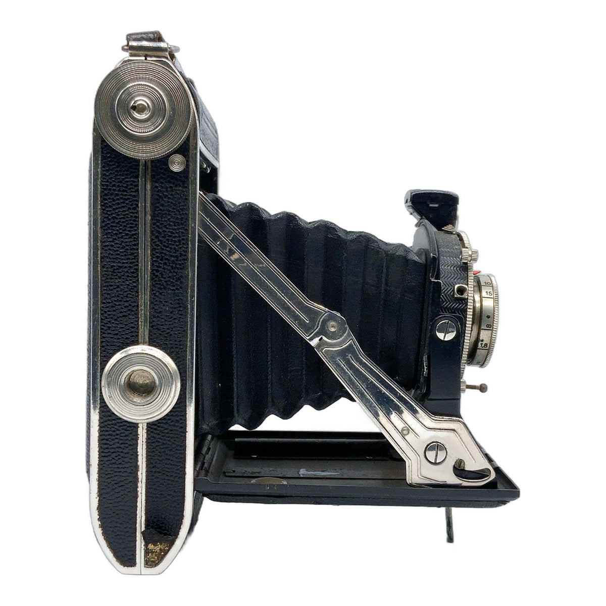 Certo Klappkamera mit Steinheil Cassar 10,5cm 1:3.8 Compur-Rapid Balgenkamera