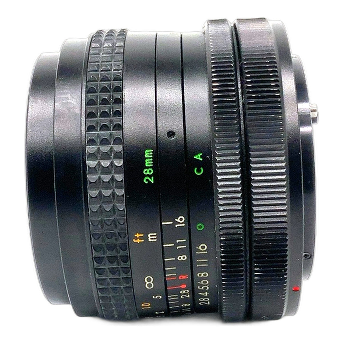 Viabrillant Auto MC 28mm 1:2.8 Objektiv manuell Festbrennweite (Canon FD) Nebel!