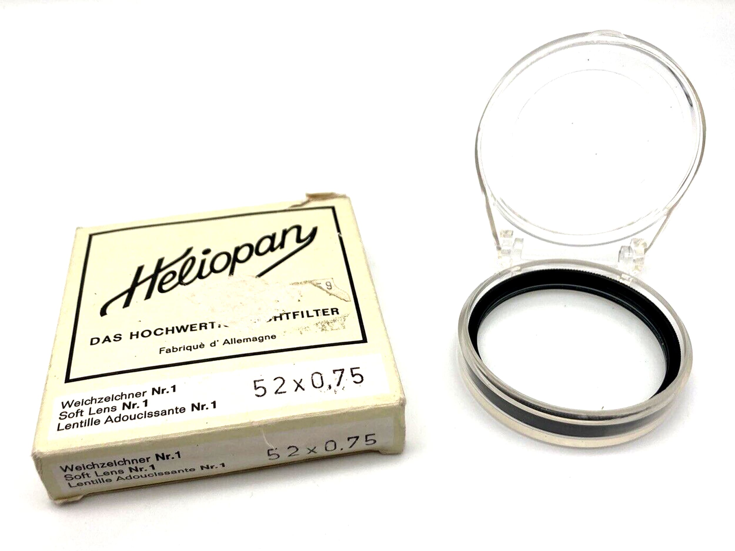 Heliopan Weichzeichner Nr.1 | Filter für Kameraobjektiv | Linsenfilter | 52mm