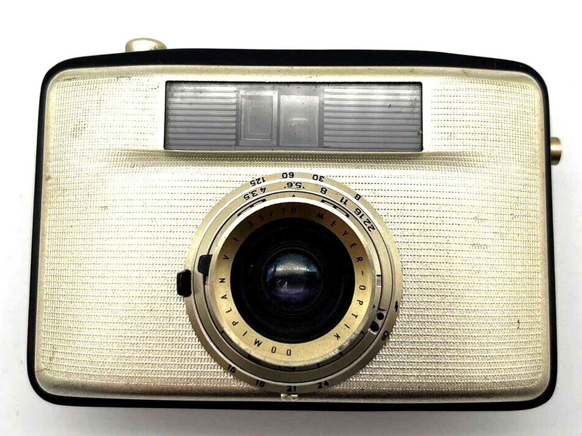 Pentacon Penti I Meyer Optik Domiplan 3.5/30, appareil photo compact argentique 35 mm