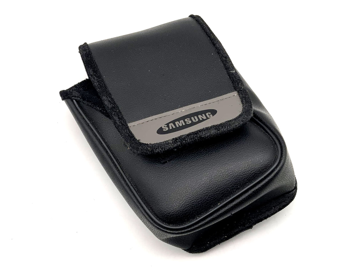 Samsung Leder Bereitschaftstasche schwarz Fototasche universell Kameratasche