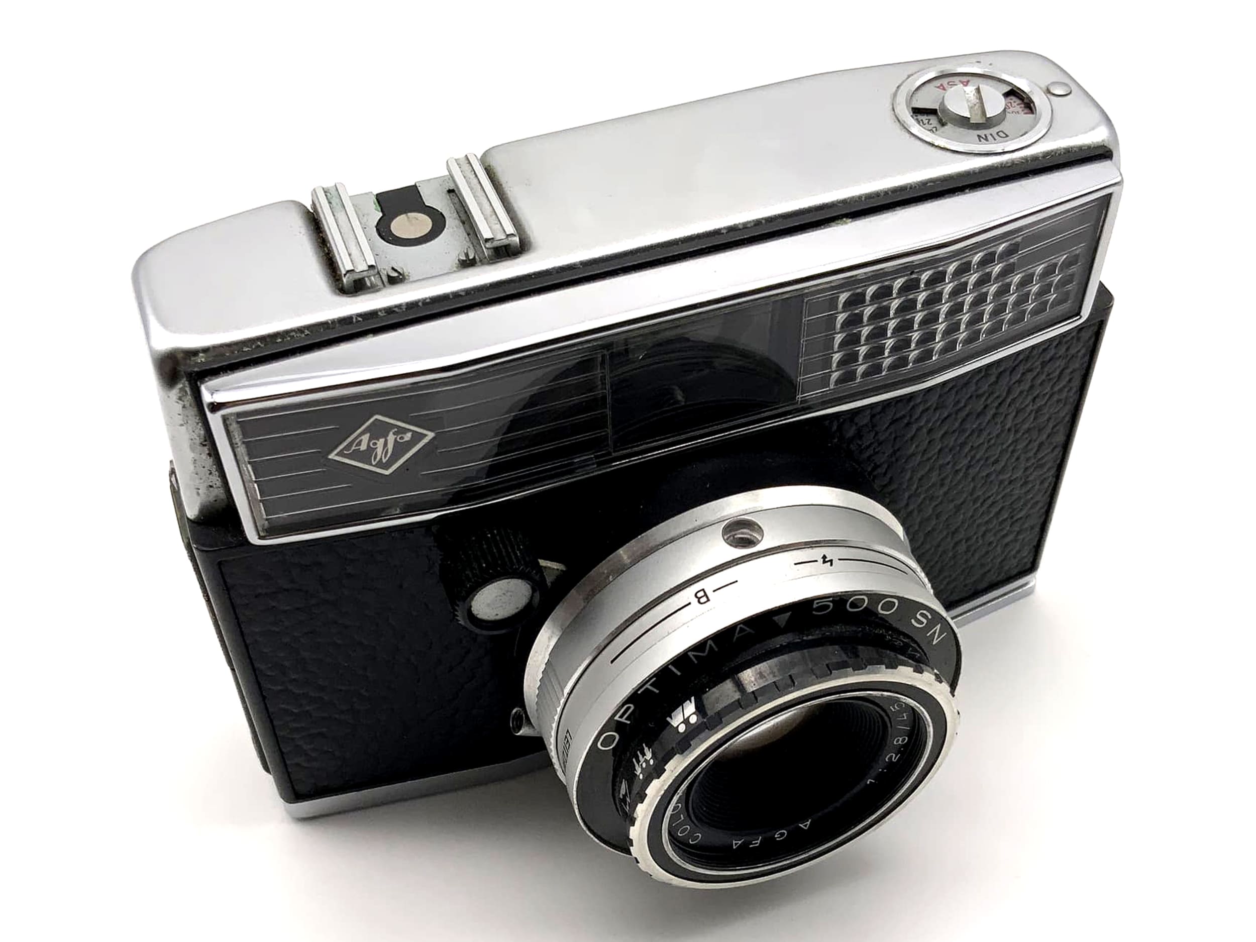 Agfa Optima 500 SN Sucherkamera mit Color Solinar 45mm 1:2.8 35mm Kompaktkamera