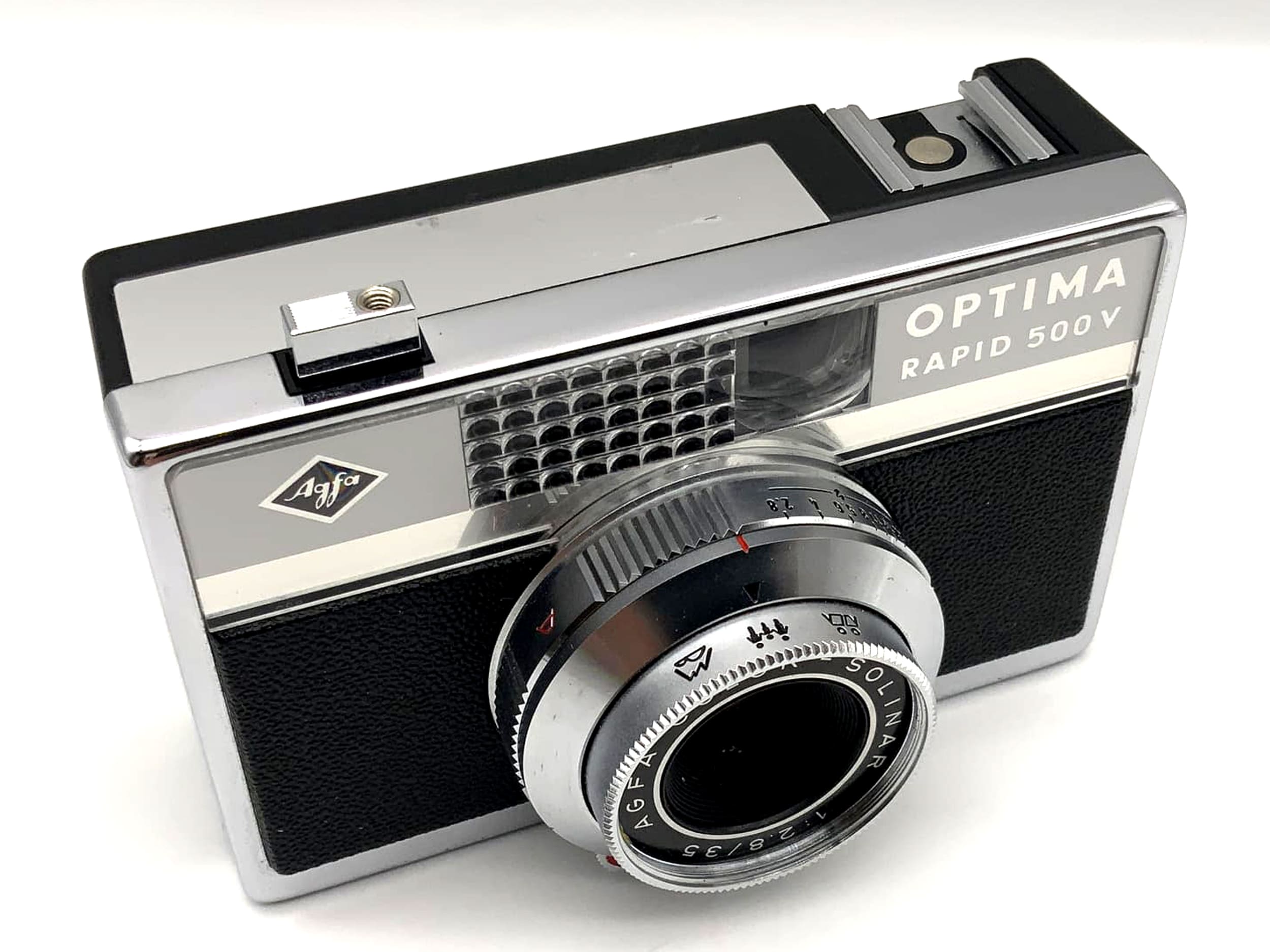 Agfa Optima Rapid 500V Sucherkamera mit Color Solinar 35mm 1:2.8 Paratic V 35mm