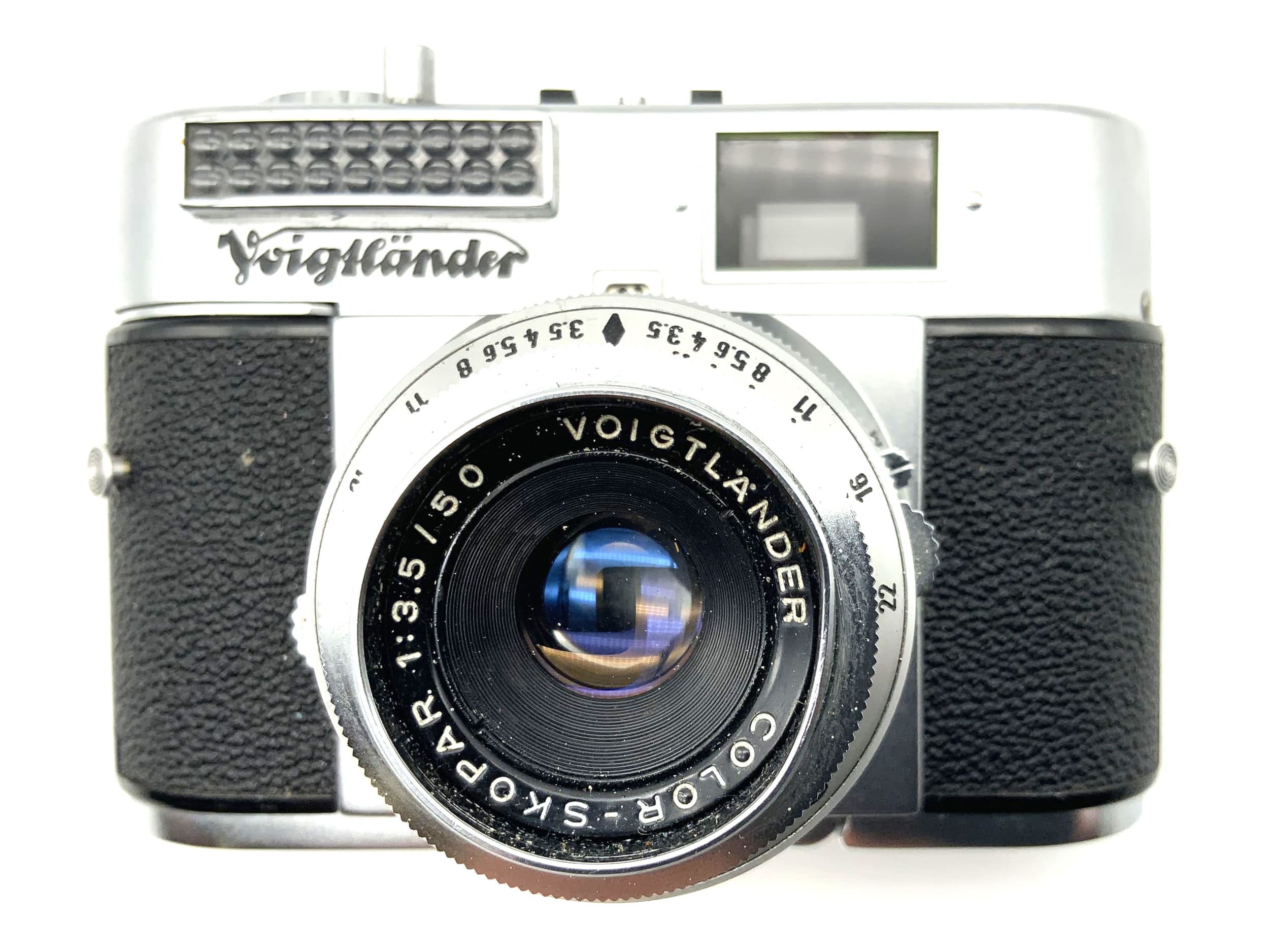 Voigtländer Vito BL viewfinder camera with Color Skopar 50mm 1:3.5 and 35mm Prontor SVS lenses.