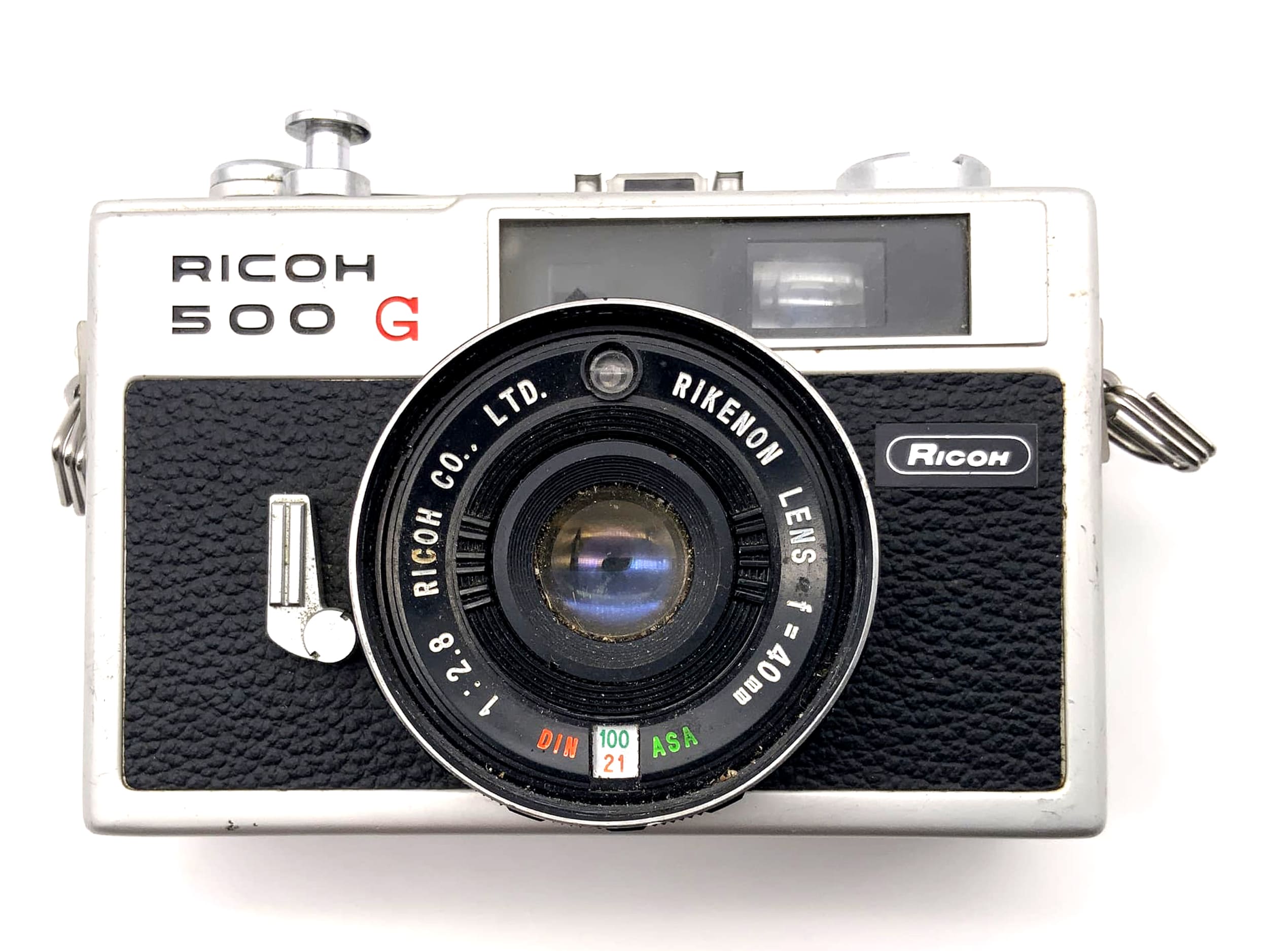 Ricoh 500 G Sucherkamera mit Rikenon 40mm 1:2.8 35mm Kompaktkamera