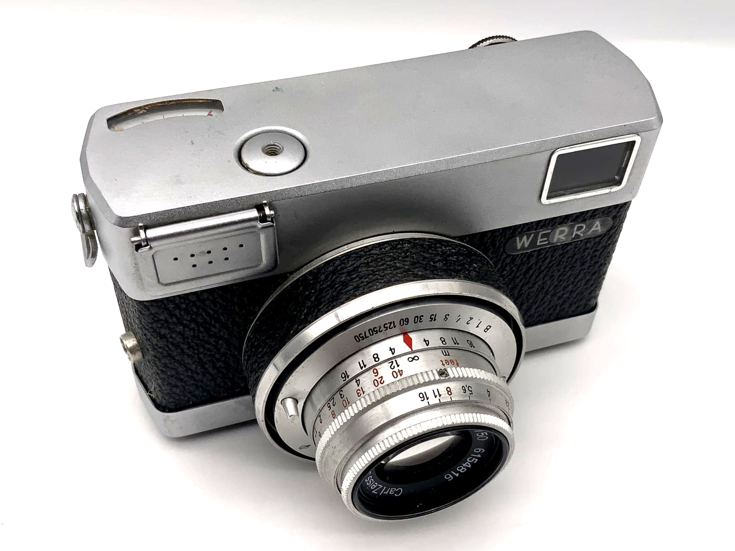 Carl Zeiss Werra viewfinder camera with Tessar 50mm 1:2.8 35mm Prestor RVS