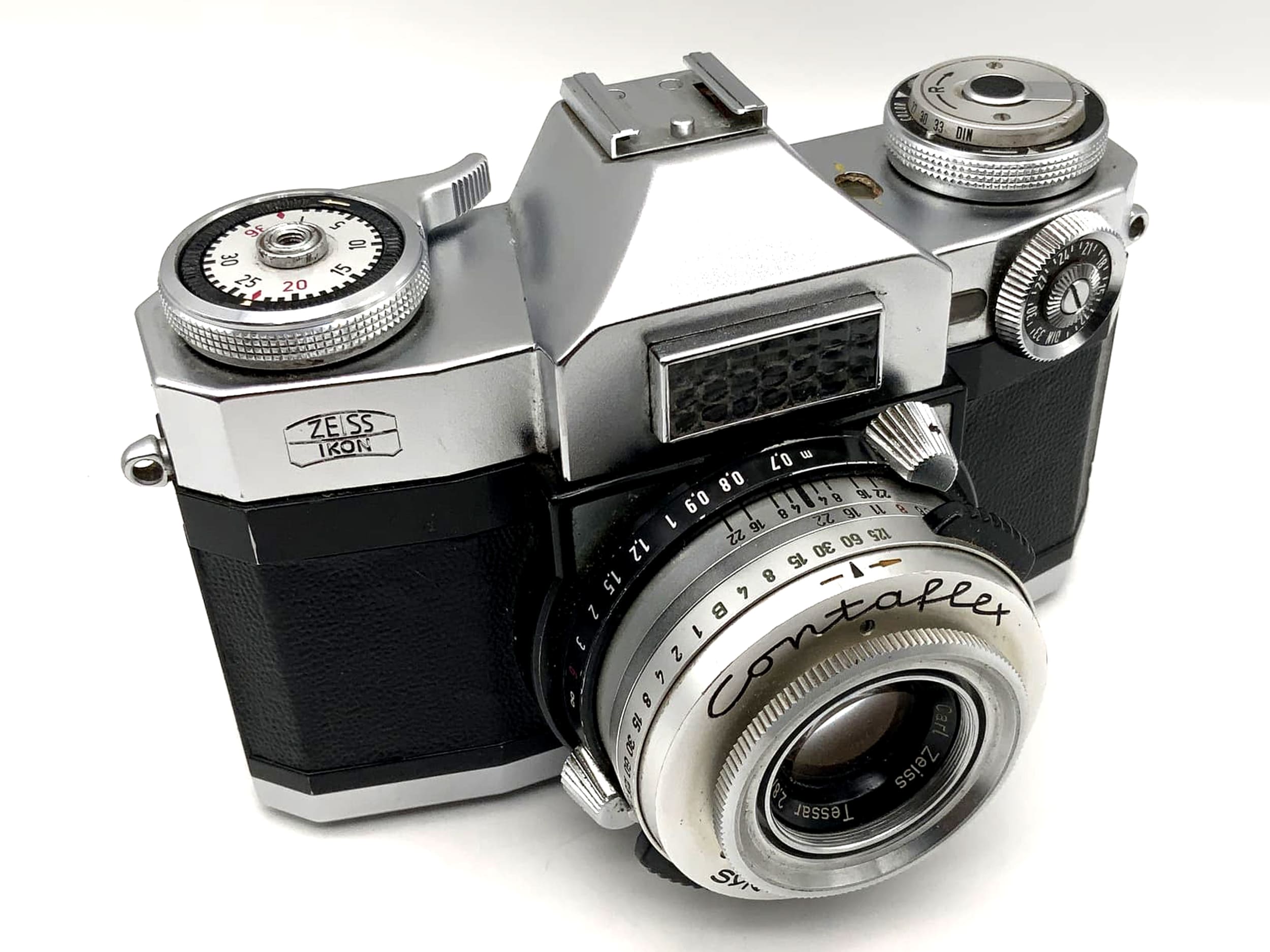 Zeiss Ikon Contaflex Spiegelreflexkamera SLR Beli defekt! Mit Tessar 50mm 1:2.8