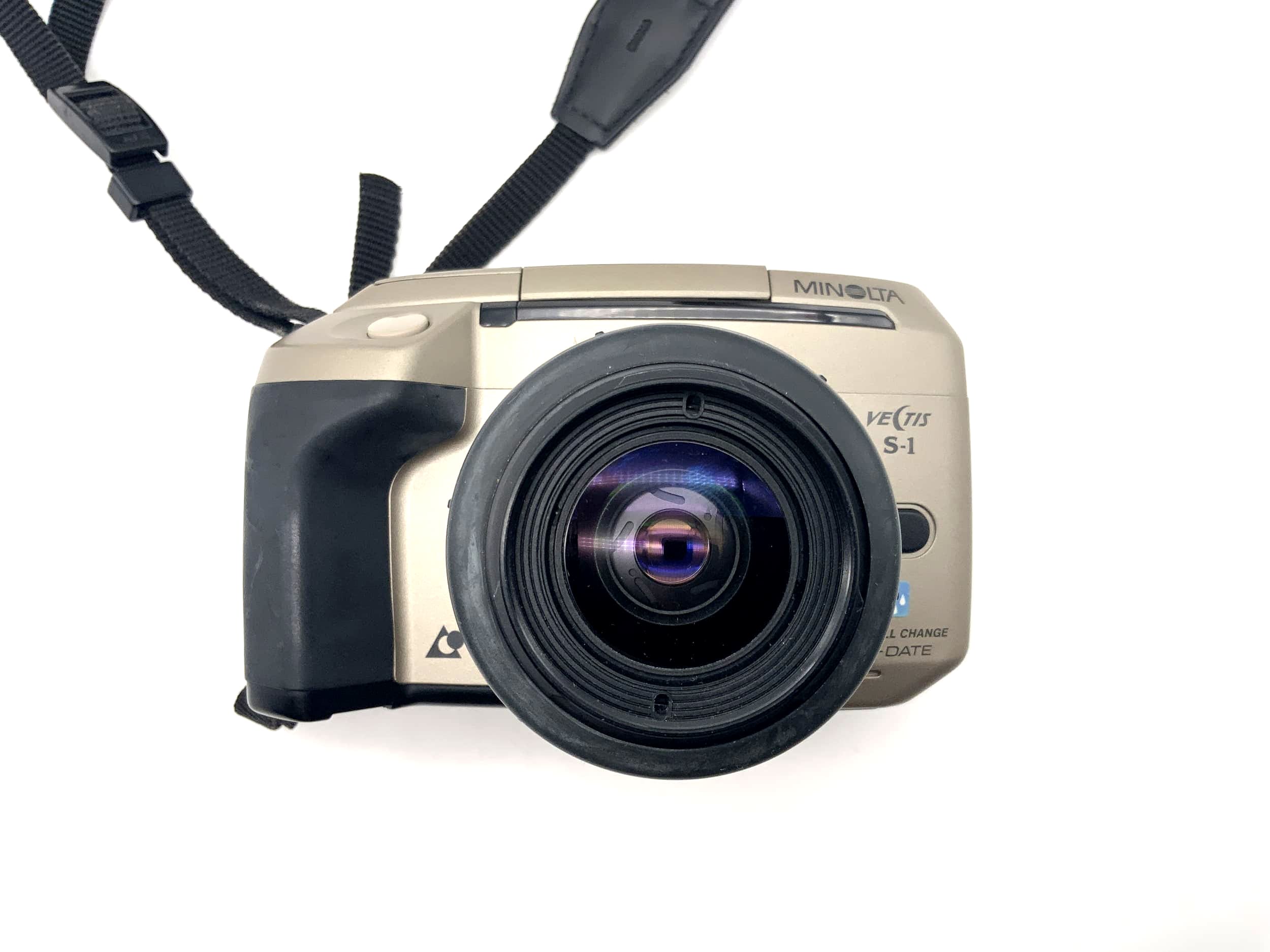 Appareil photo reflex Minolta Vectis S1 avec autofocus et objectif V 28-56 mm f/4 APS-C