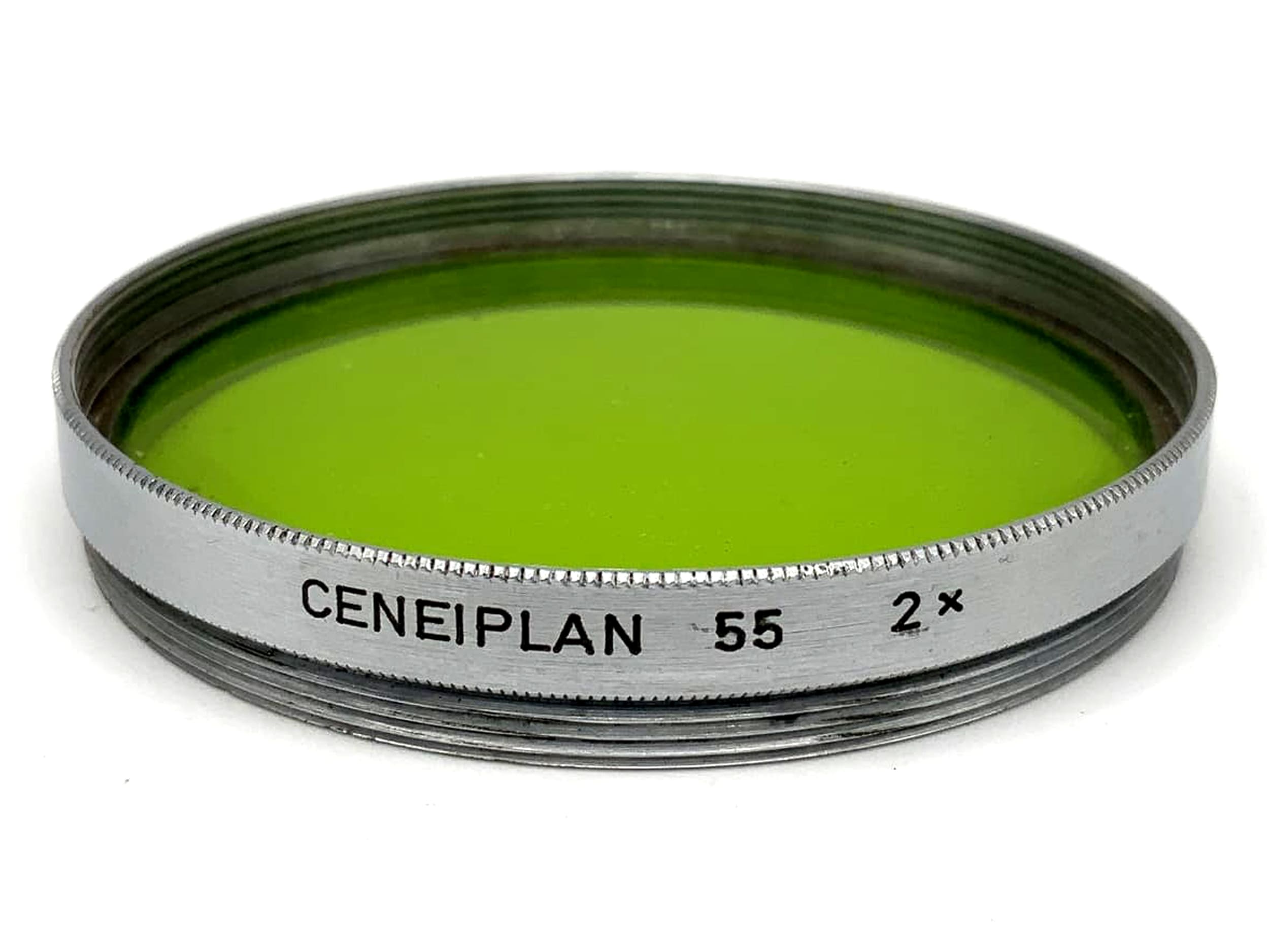 Ceneiplan Farbfilter Grün Green 2x silber Filter 55mm Kreisförmig M55