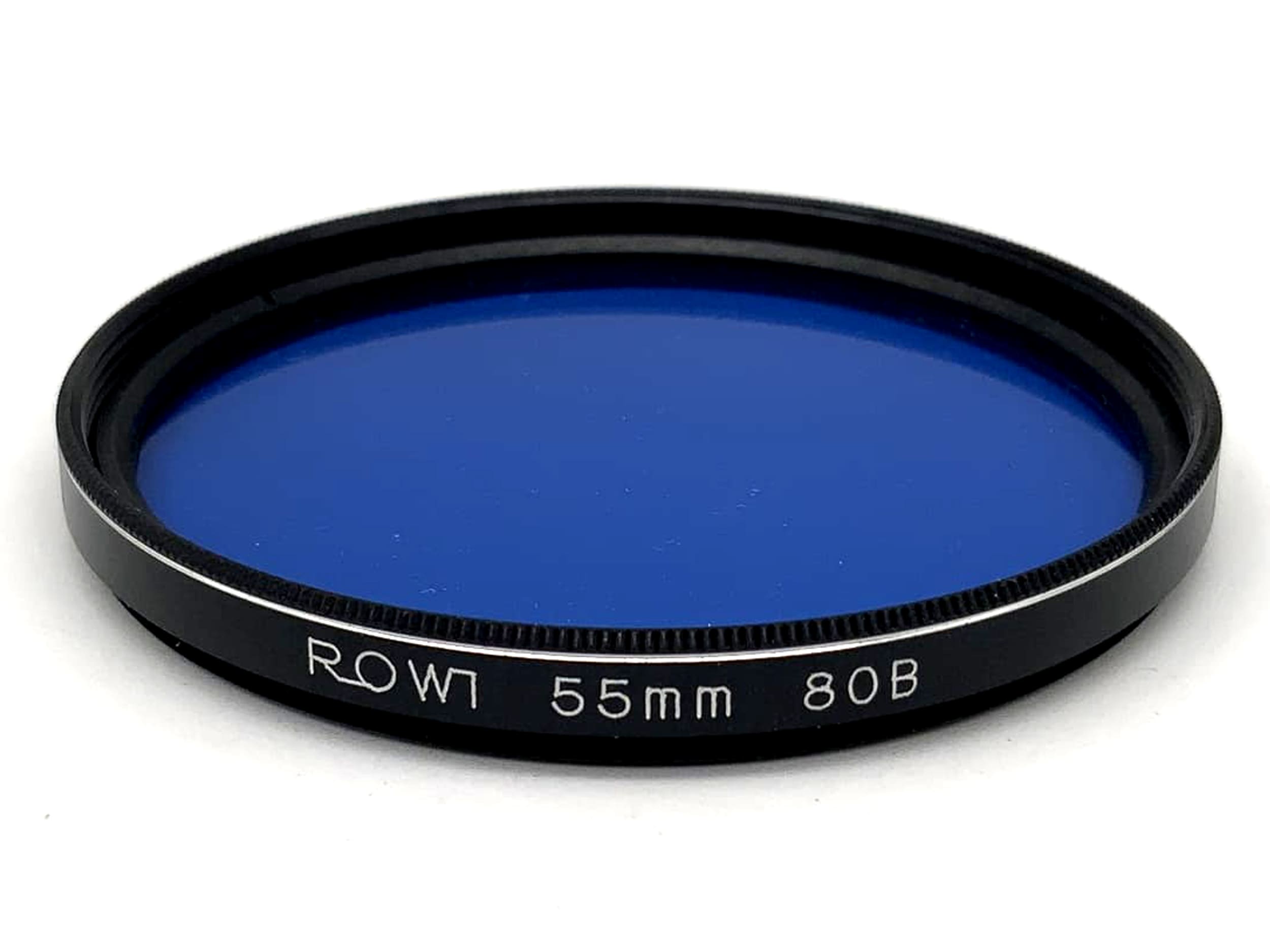 Rowi Farbfilter 80B Blau Blue Filter 55mm Kreisförmig Filtergewinde M55