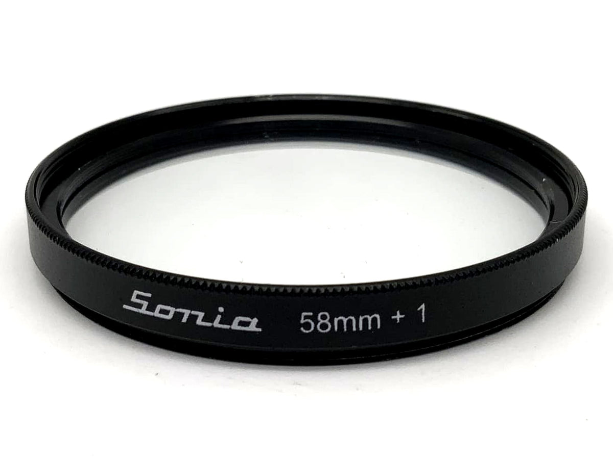 Objectif macro Sonia +1 (gros plan) Filtre circulaire 58 mm Filetage M58