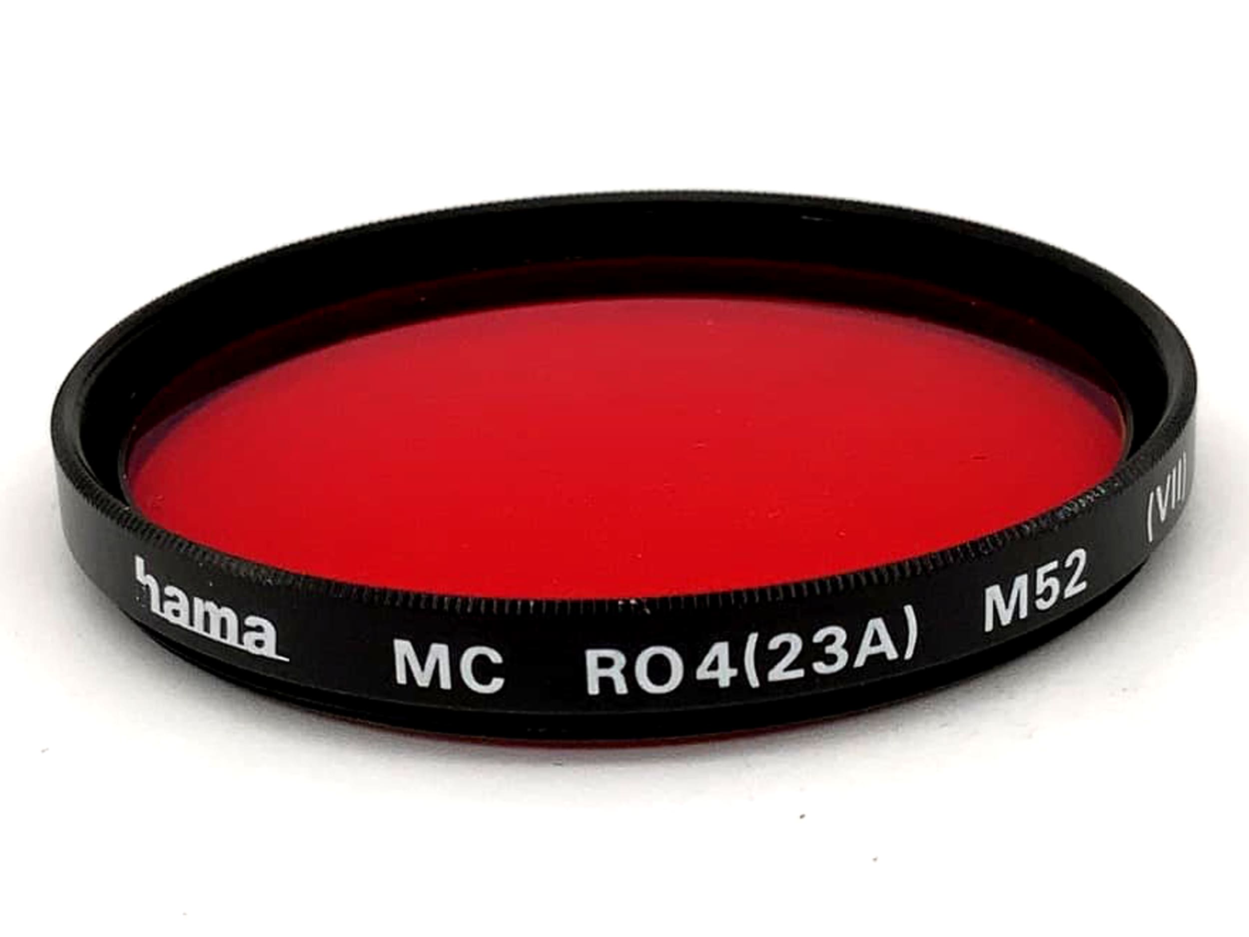 Hama Farbfilter MC RO4(23A) M52 (VII) rot red 52mm Kreisförmig Filtergewinde M52