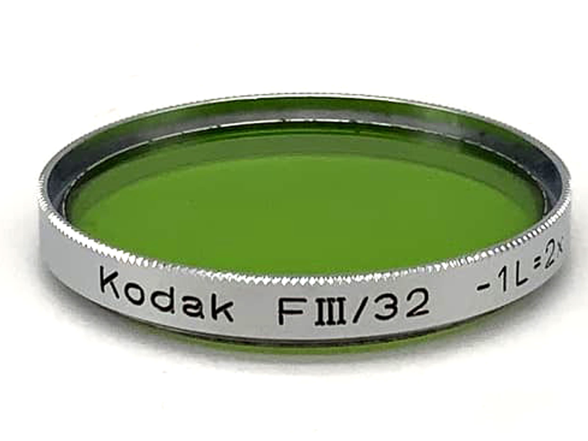 Kodak Farbfilter FIII/32 -1L=2x Grün Green Filter 32mm Kreisförmig M32