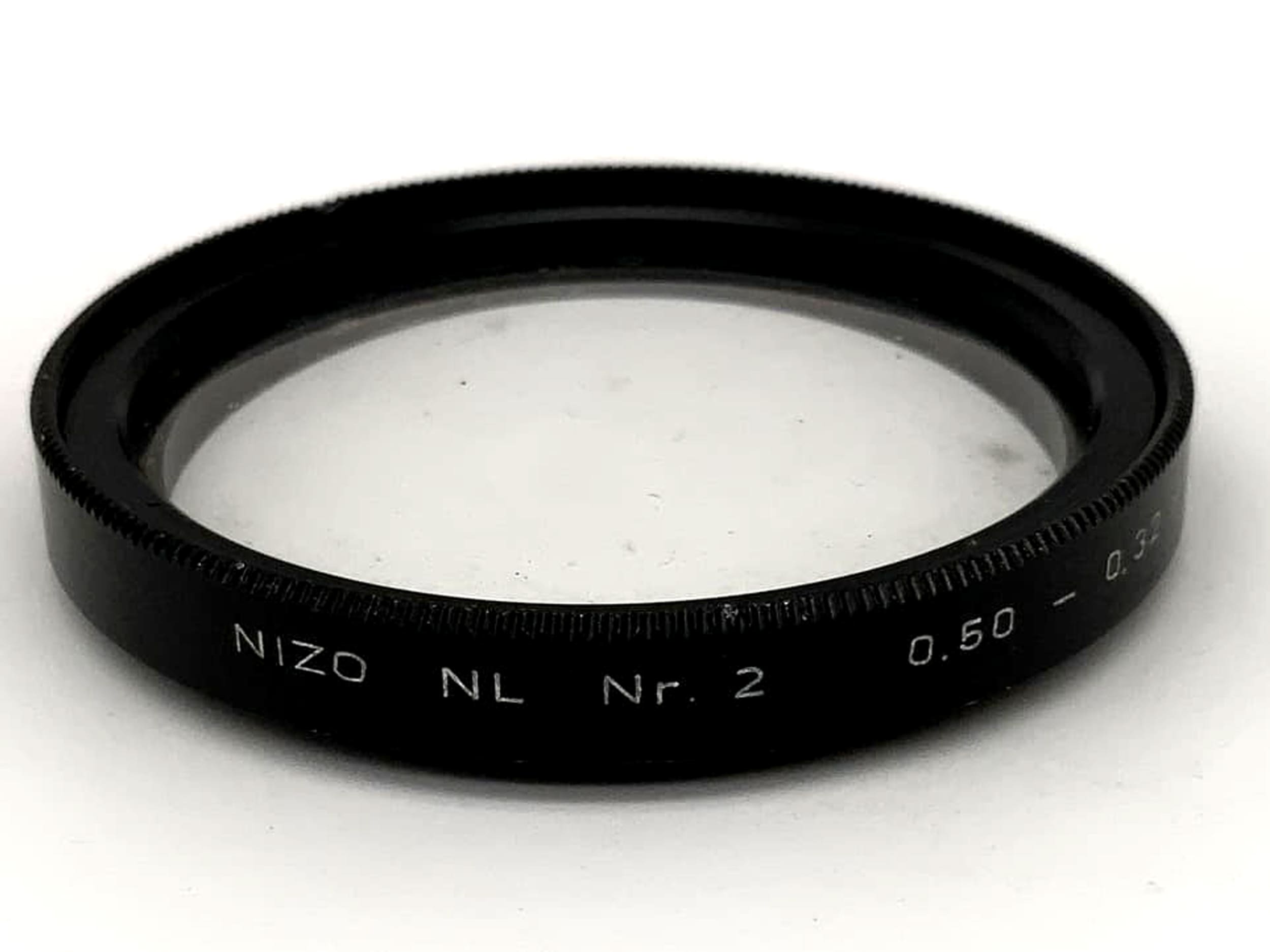 Lentille macro Nizo NL n° 2 0,50-0,32 m, filtre macro circulaire 49 mm M49