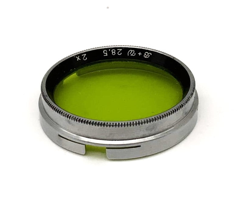 B+W Farbfilter 2x Grün Green Colorfilter Steckfilter Slip On Filter 28,5mm