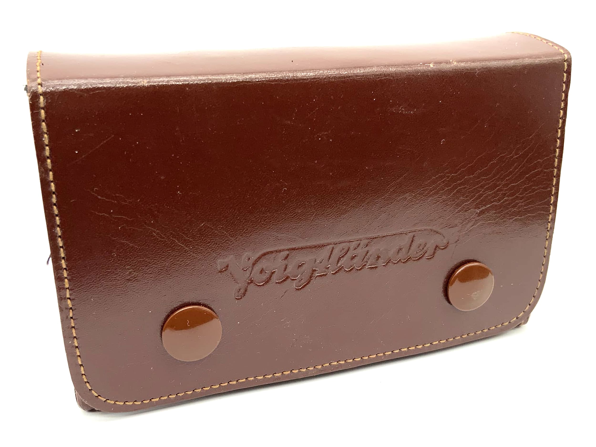 Voigtländer Bereitschaftstasche 90/093 braun Ledertasche für Blende + Filter