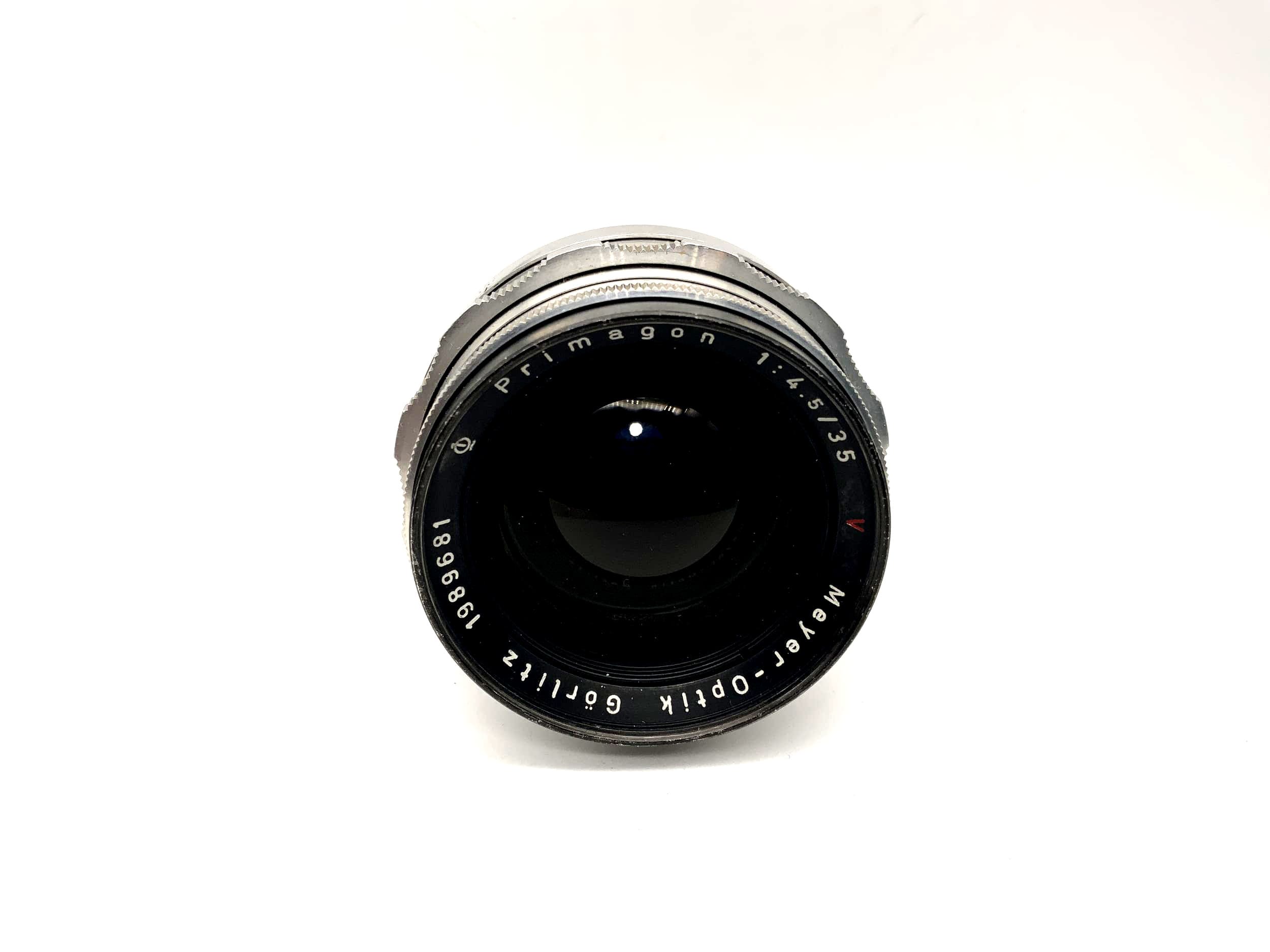 Meyer Optik Görlitz 35mm 1:4.5 Objektiv red V Primagon Kamera Camera Lens (M42)