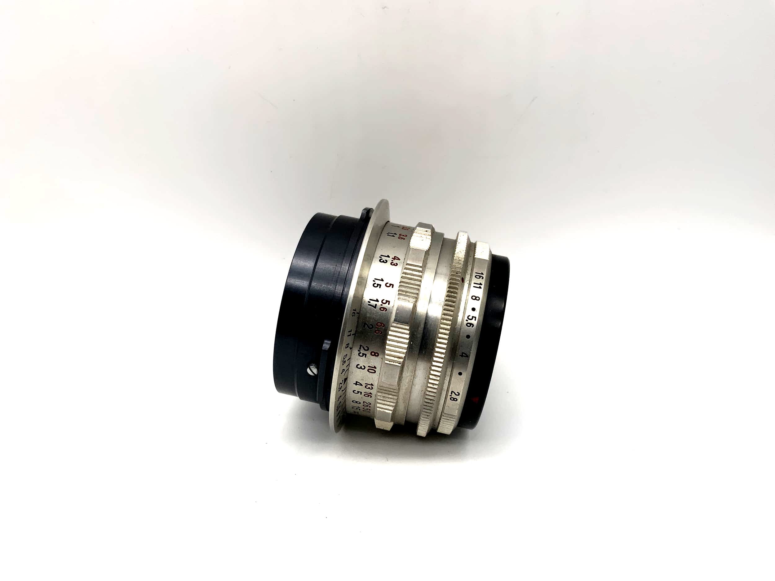 Carl Zeiss 50mm 1:2.8 Objektiv Tessar red T 12 Blades Kamera Lens (Praktina)