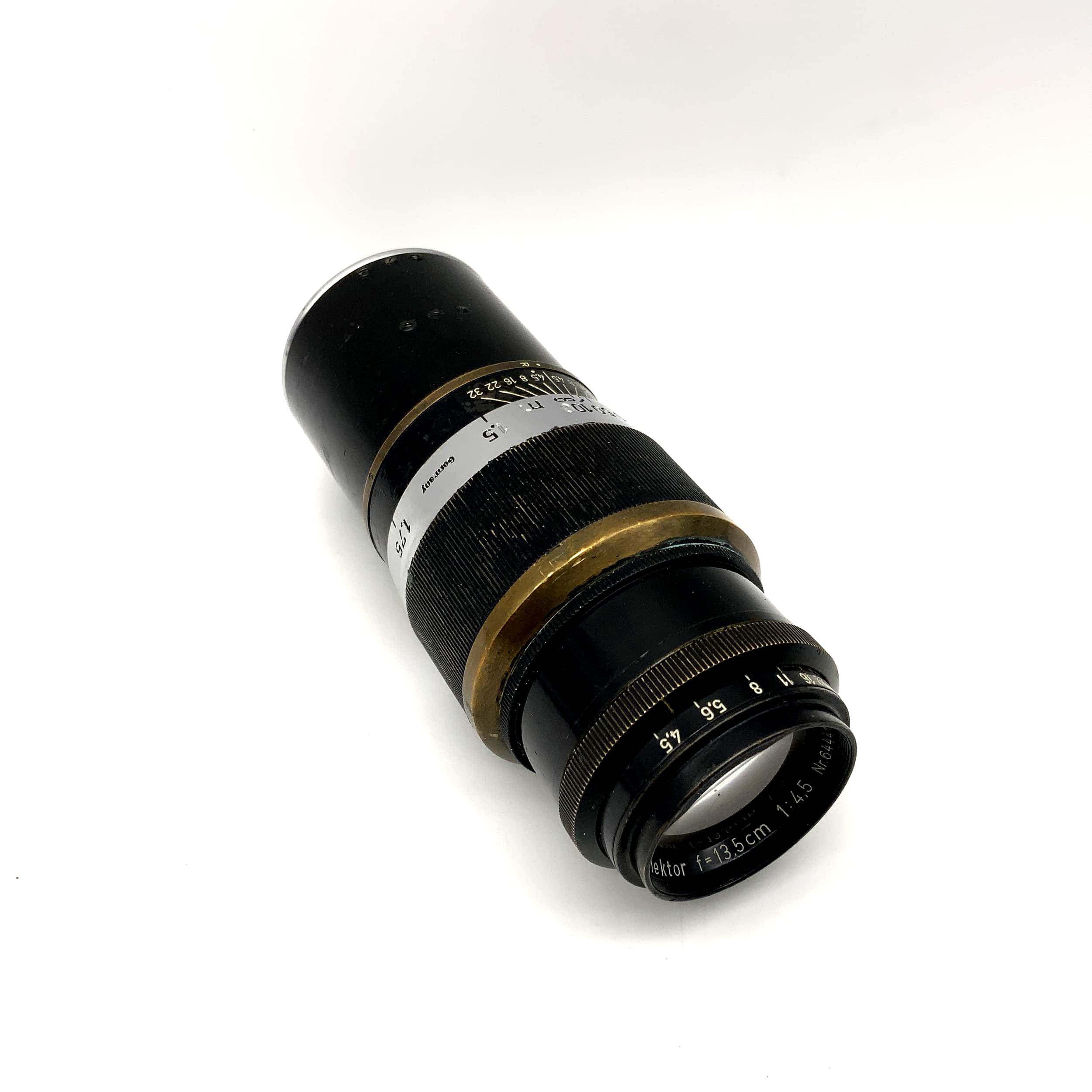 Leitz Wetzlar 13,5cm 1:4.5 Objektiv 135mm Leica Hektor Black paint Lens (M39)