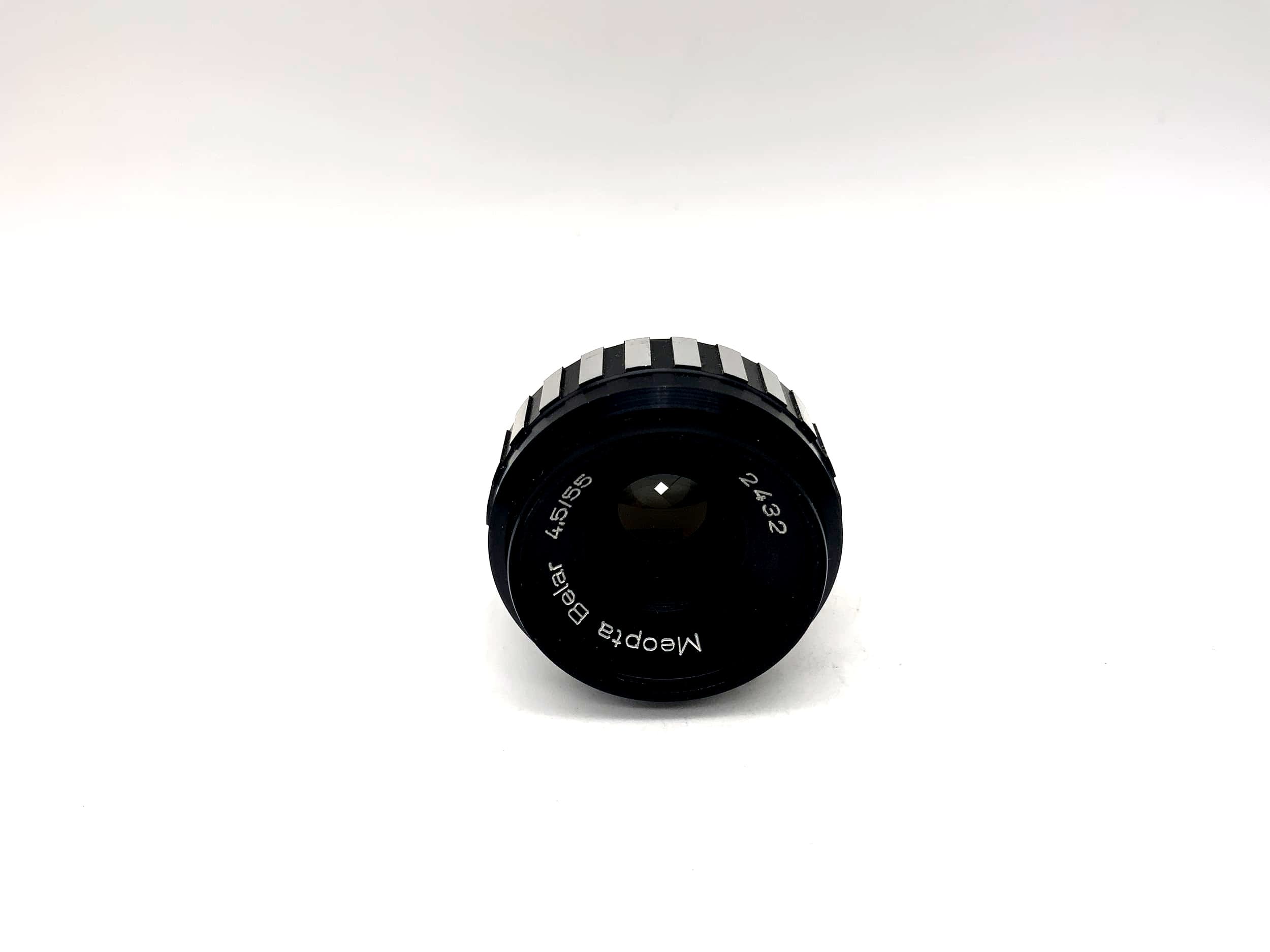 Meopta 55mm 1:4.5 Vergrößerungsobjektiv Belar Enlarger Zebra (23,5mm Gewinde)