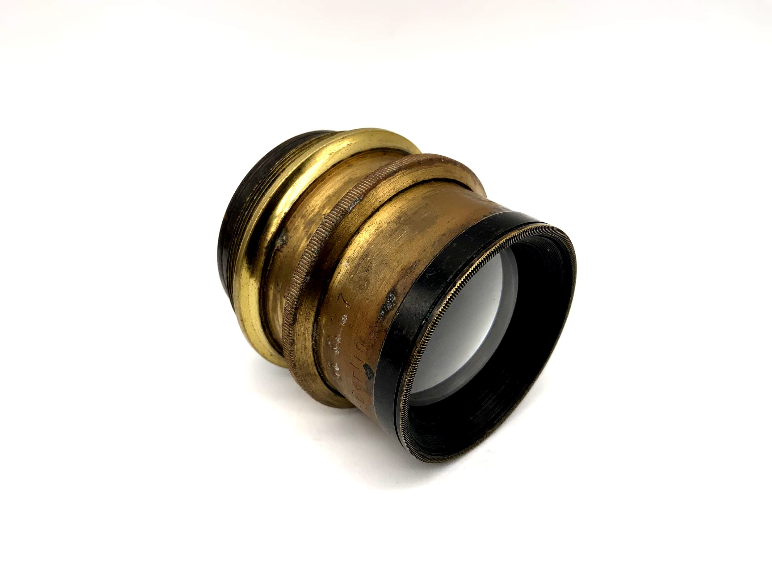 Photo Jansen 20cm 1:7.7 Objektiv 200mm Mars Anastigmat Brass Lens (44mm Gewinde)