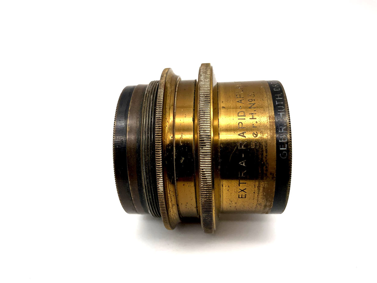 Lentille Huth Dresden 1:8 Extra Rapid Aplasmat No.3 en laiton (filetage 44 mm)
