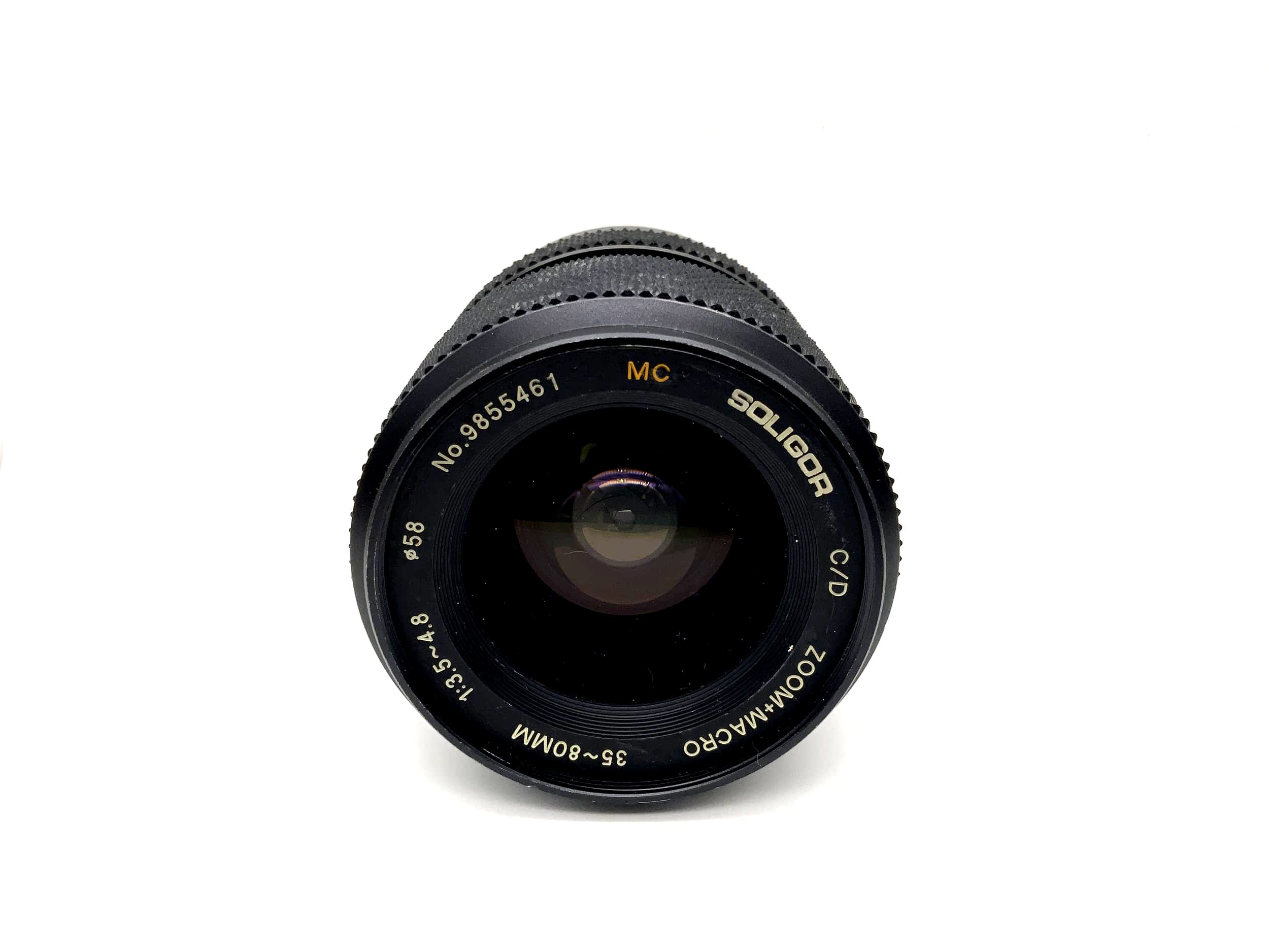 Soligor 35-80mm 1:3.5-4.8 Objektiv C/D Zoom+Macro MC Kamera Lens (Konica AR)
