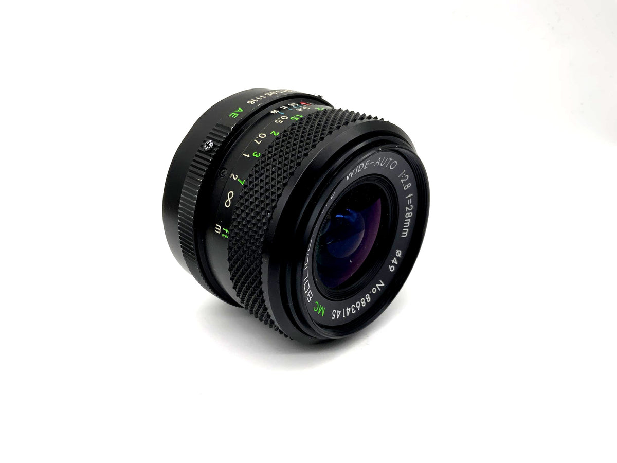 Objectif Soligor 28 mm 1:2.8 MC C/D Grand angle automatique pour appareil photo (Minolta MD)