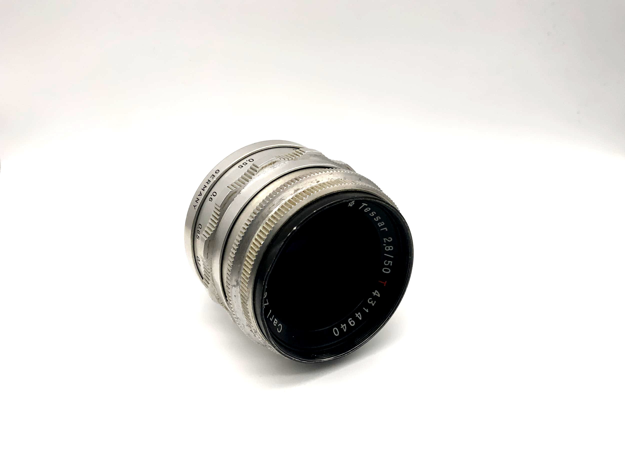 Carl Zeiss 50mm 1:2.8 Objektiv Tessar red T Q1 compact 14 Blades Lens (M42)