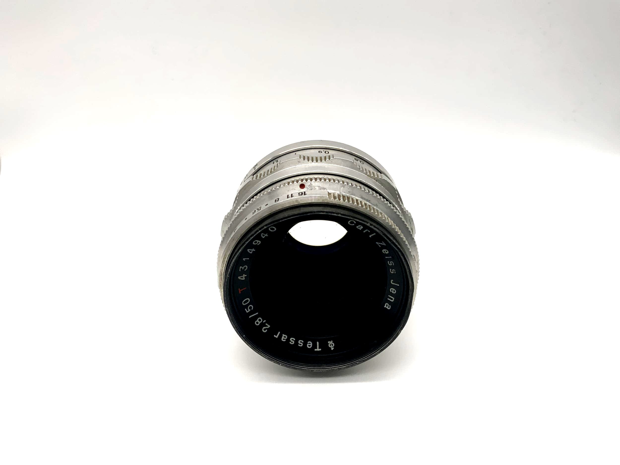 Carl Zeiss 50mm 1:2.8 Objektiv Tessar red T Q1 compact 14 Blades Lens (M42)