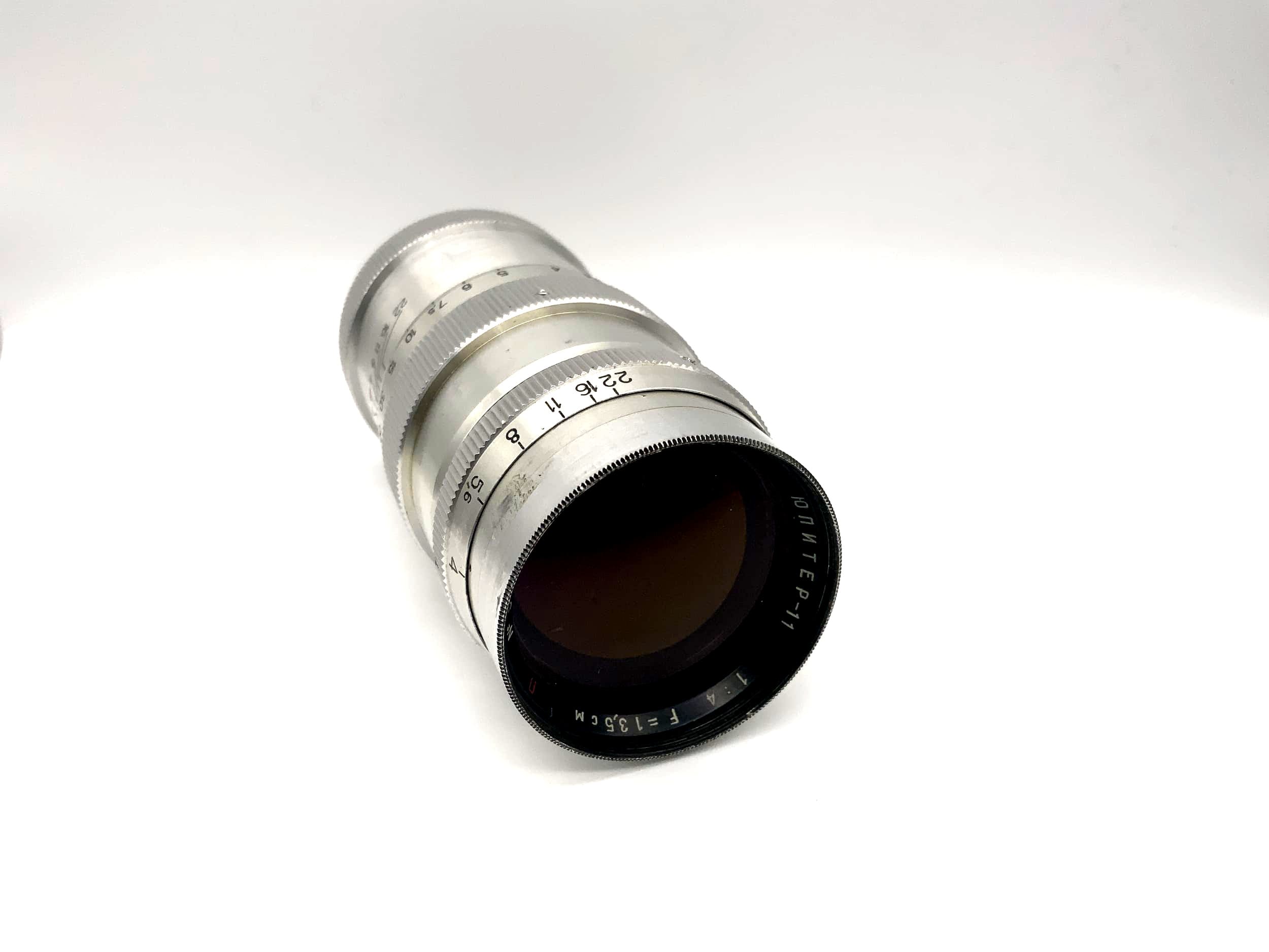 Jupiter-11 red P 135mm 1:4 Objektiv 13,5cm für Messsucher Rangefinder Lens (M39)