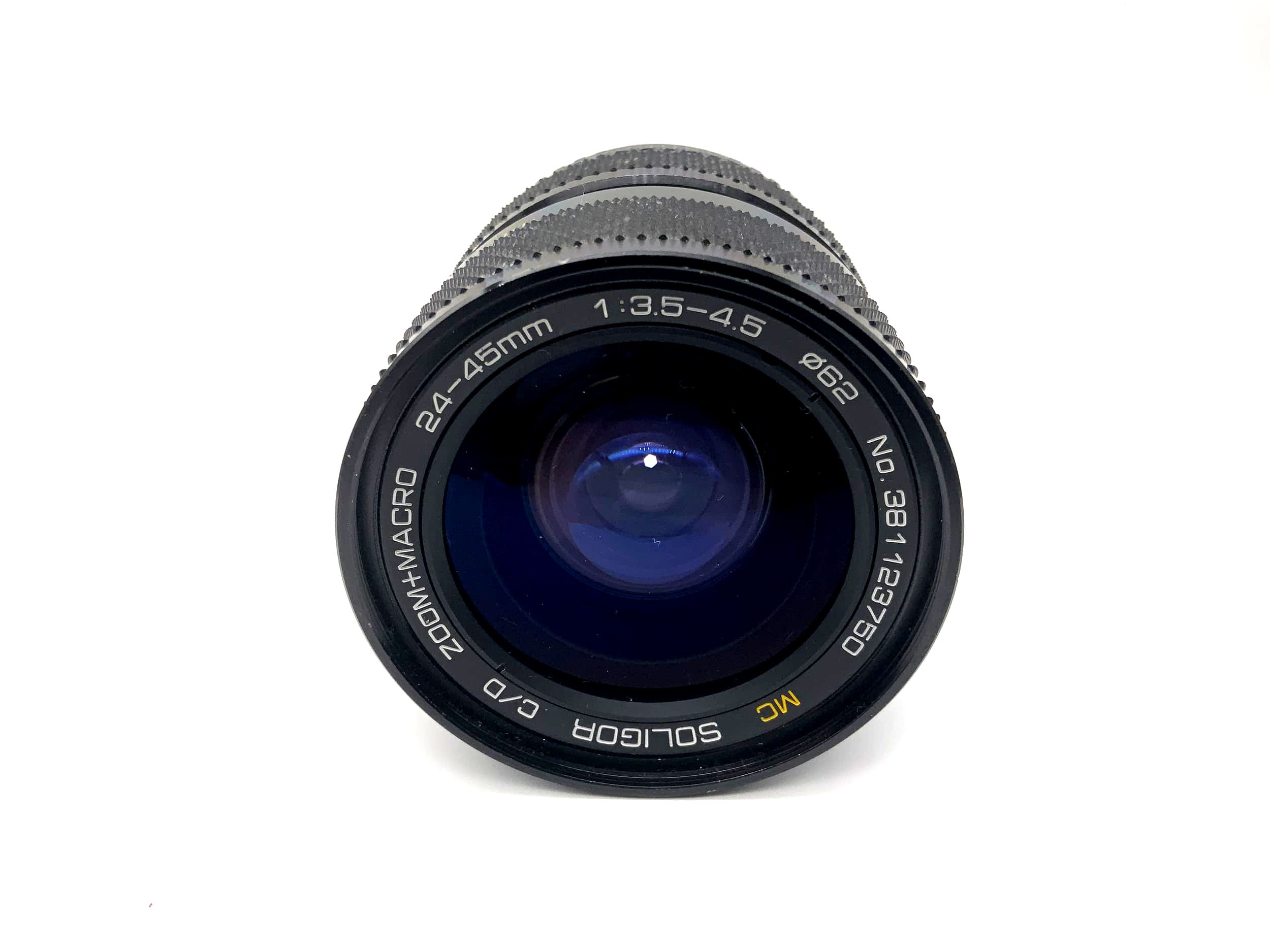 Soligor 24-45mm 1:3.5-4.5 Objektiv MC C/D Zoom+Macro Kamera Lens (Nikon F)