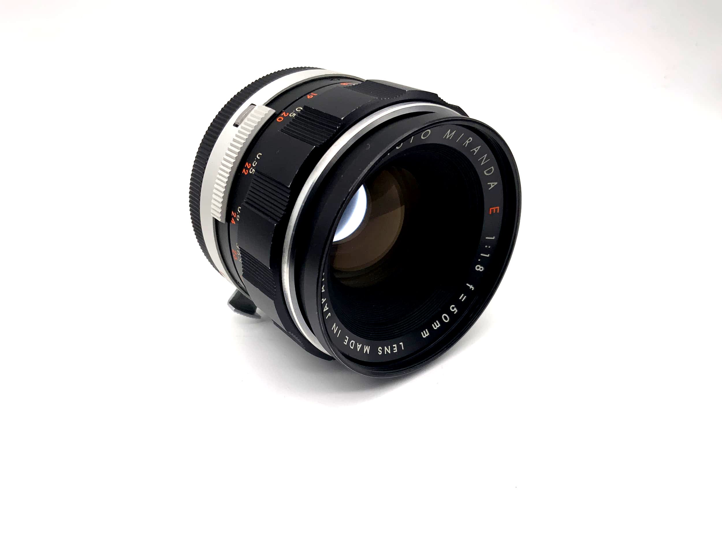 Miranda 50mm 1:1.8 Objektiv red E Auto Kamera Camera Lens (Miranda Bajonett)