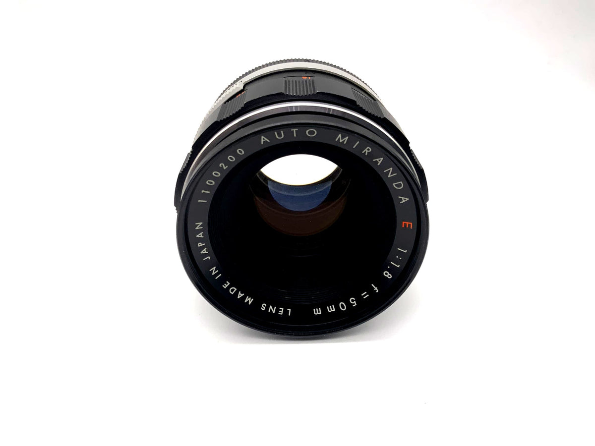 Miranda 50mm 1:1.8 lens red E Auto Camera Lens (Miranda bayonet)