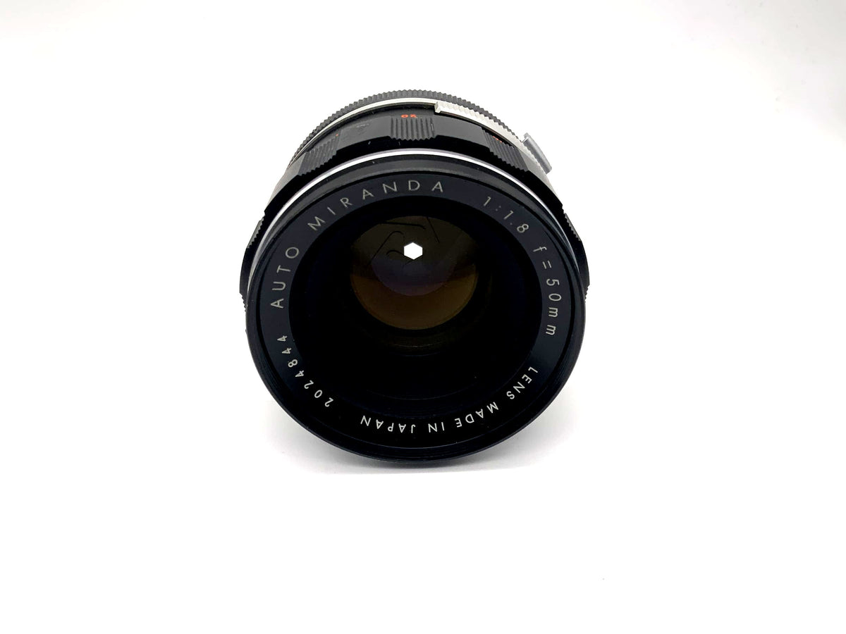 Objectif Miranda 50 mm 1:1.8 pour appareil photo automatique (monture Miranda)