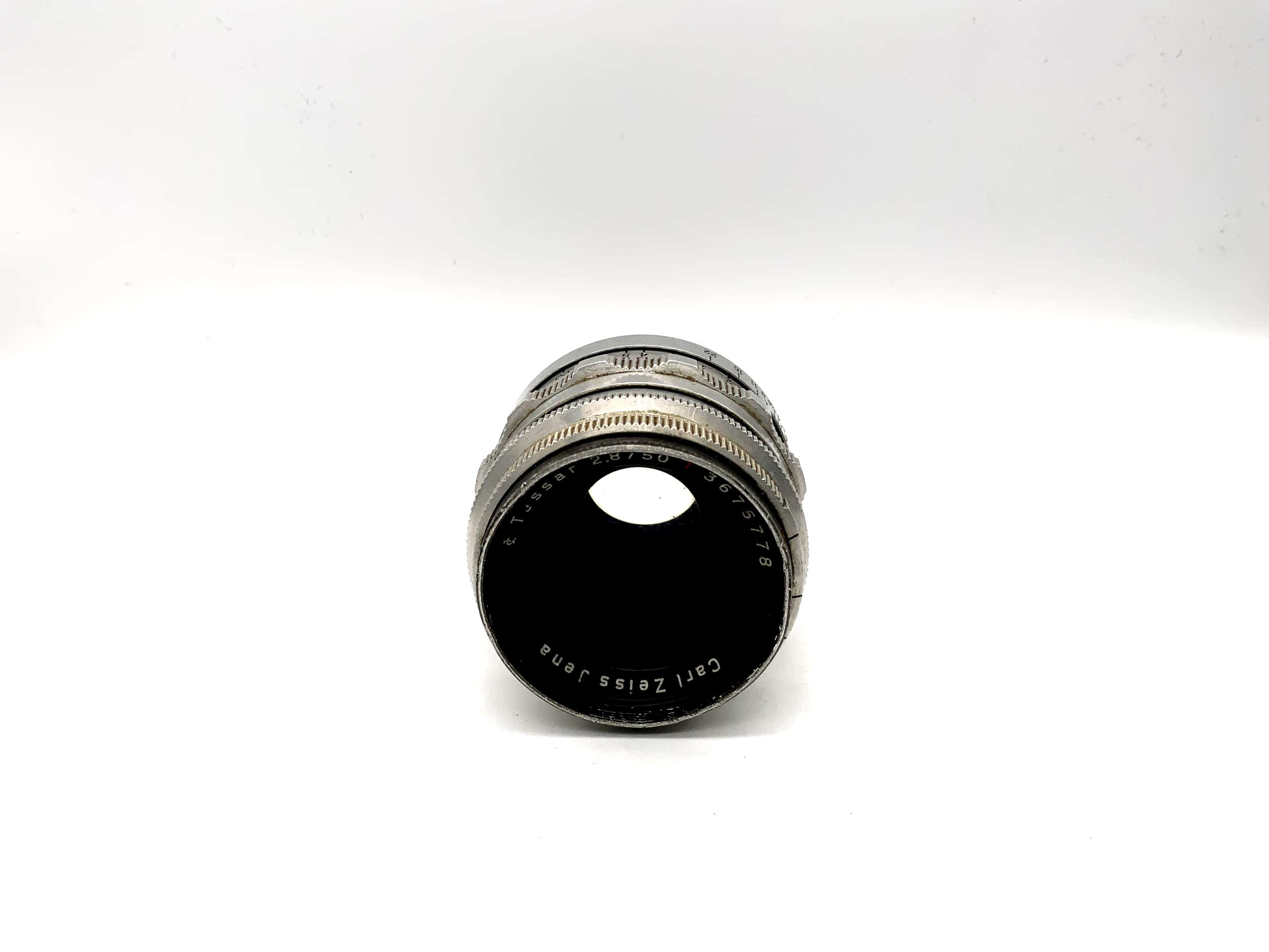 Carl Zeiss 50mm 1:2.8 Objektiv Tessar red T rot T Kamera Lens (Exa) Pilz!