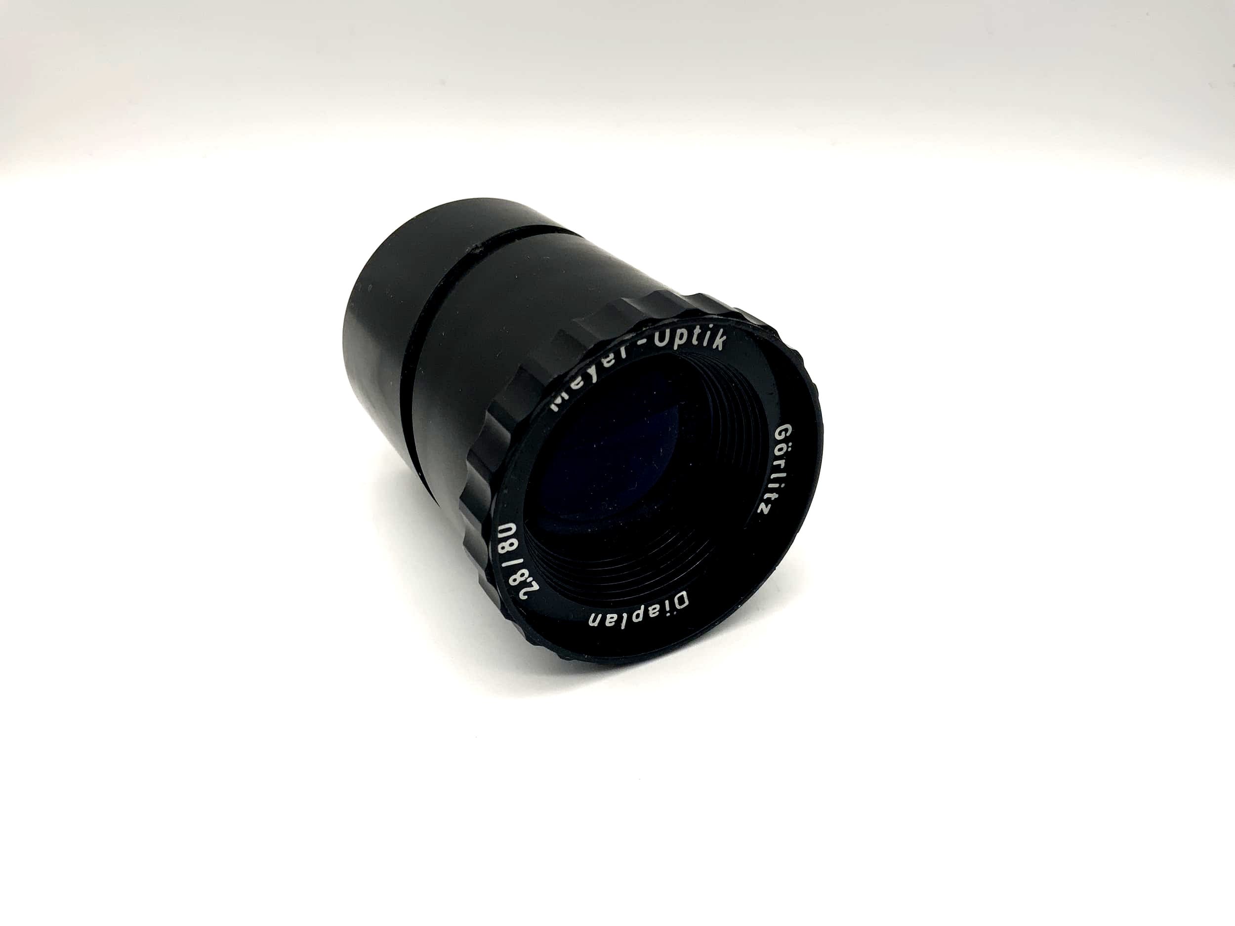 Meyer Optik Görlitz 80mm 1:2.8 Projektorlinse Diaplan Linse (Schneckengewinde)