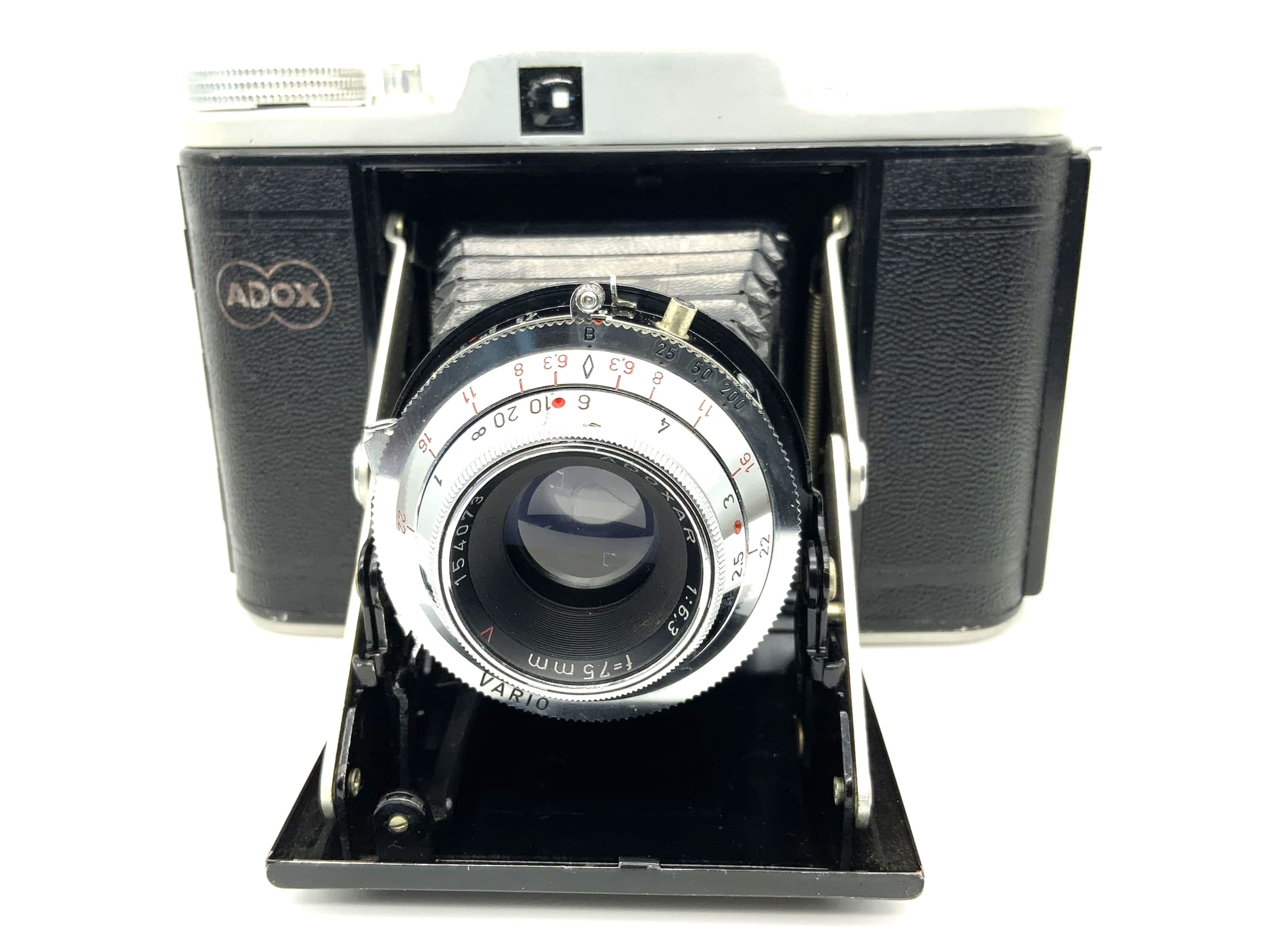 Appareil photo pliant Adox Golf avec objectif Adoxar 1:6.3 75 mm rouge V Vario