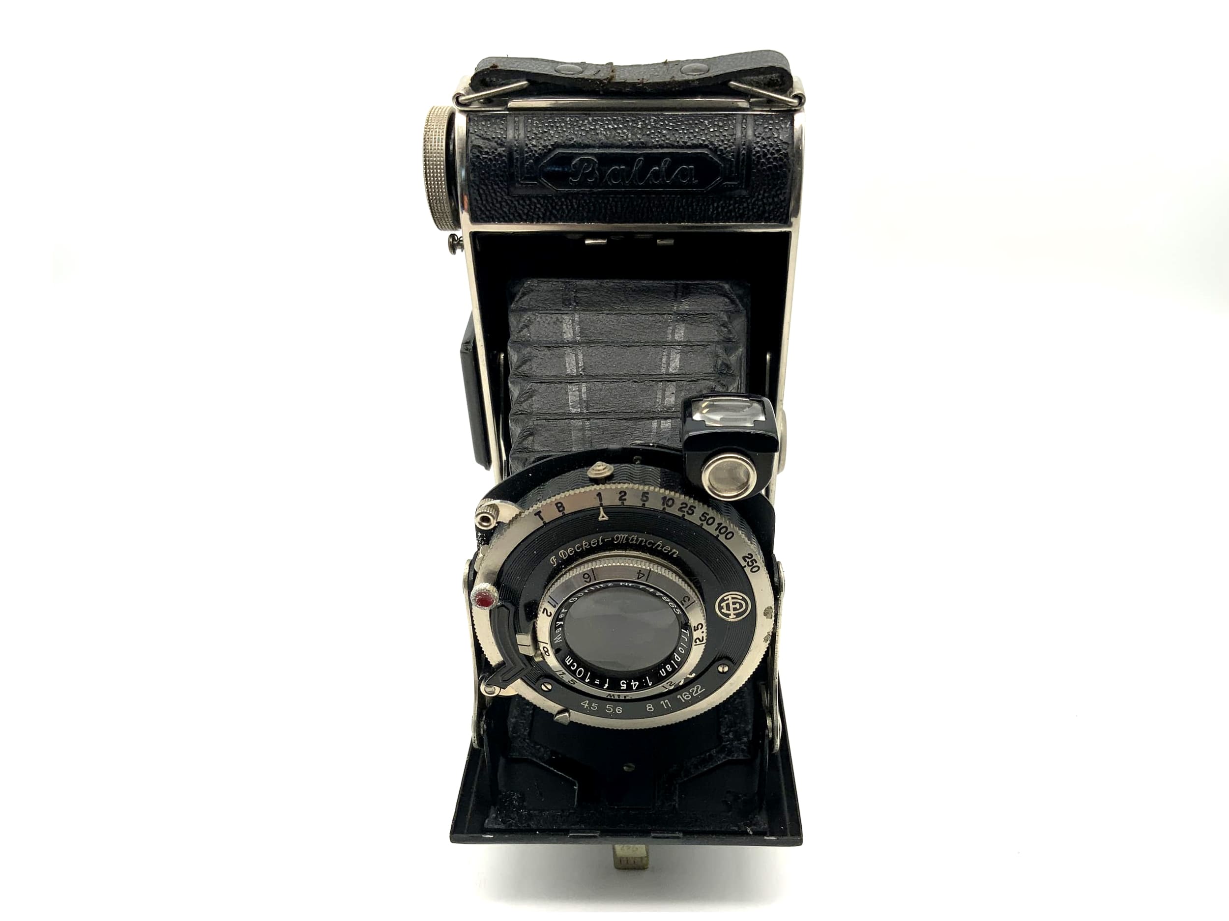 Balda Klappkamera mit Meyer Görlitz Trioplan 1:4.5 10cm 100mm Compur FD