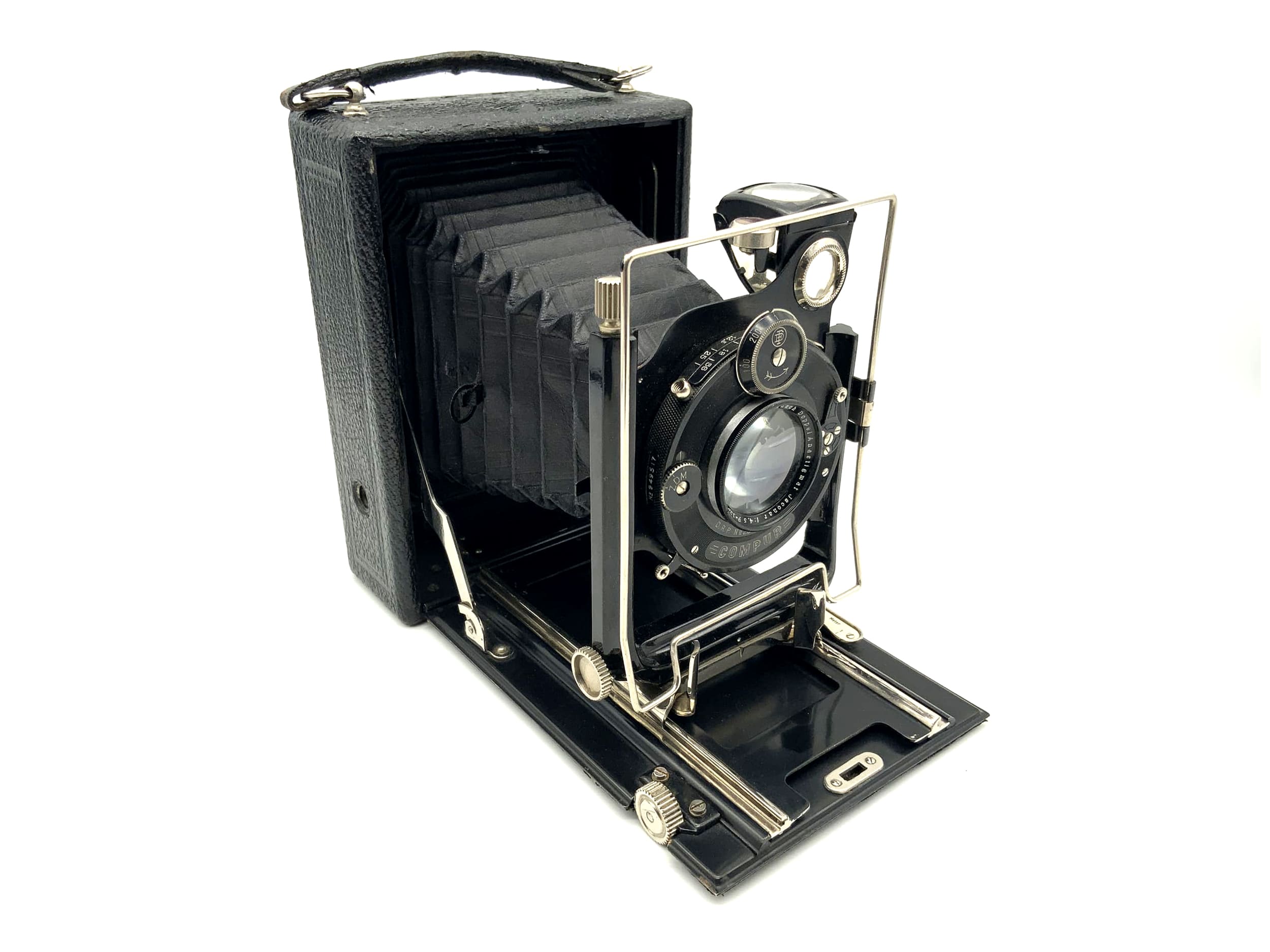 Welta Plattenkamera mit Schneider Kreuznach Isconar f: 4.5 F=13,5cm 9x12 Compur