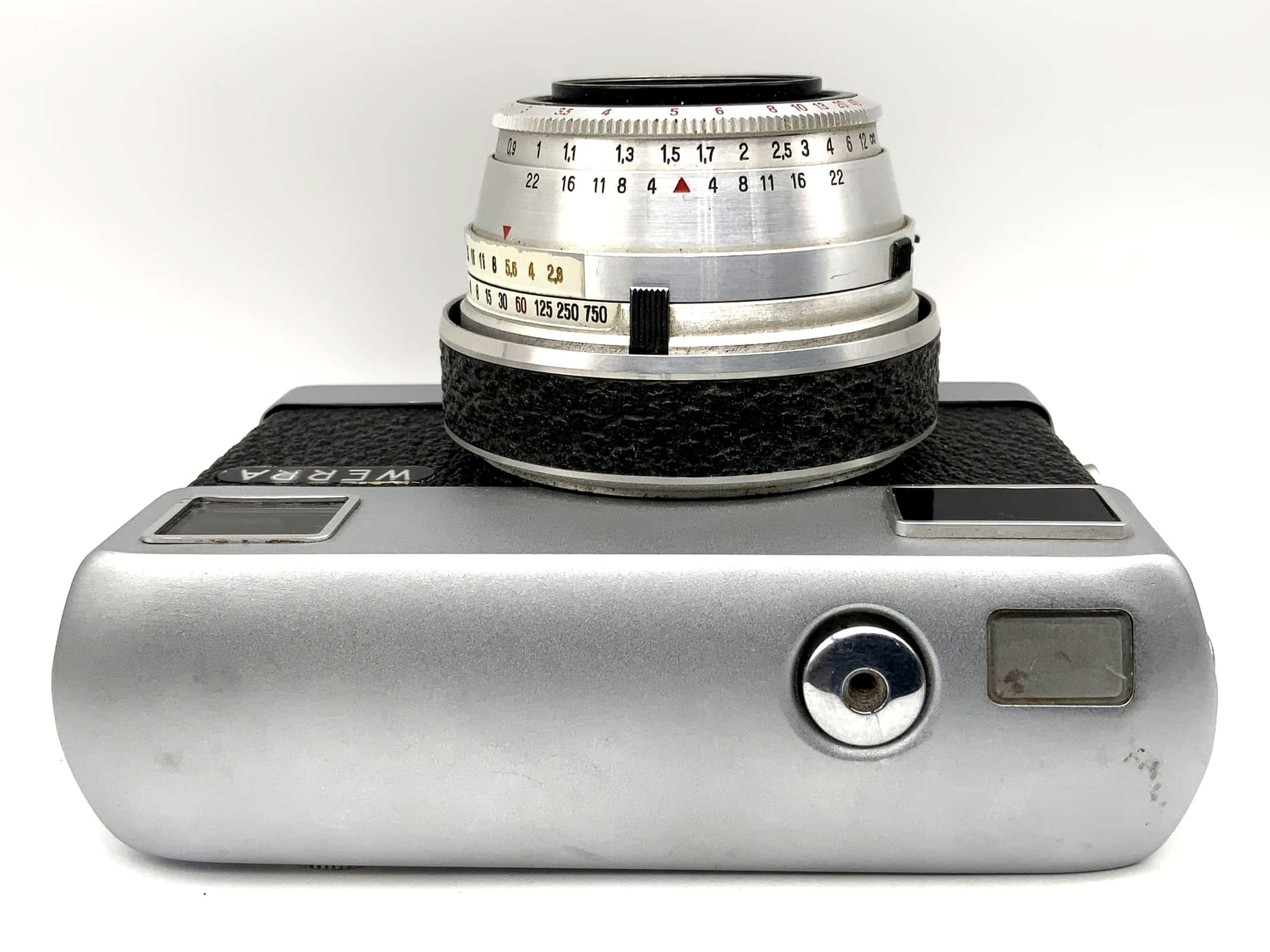 Carl Zeiss Jena Werra 1 Sucherkamera mit Tessar 2.8/50 Prestor RVS schwarz