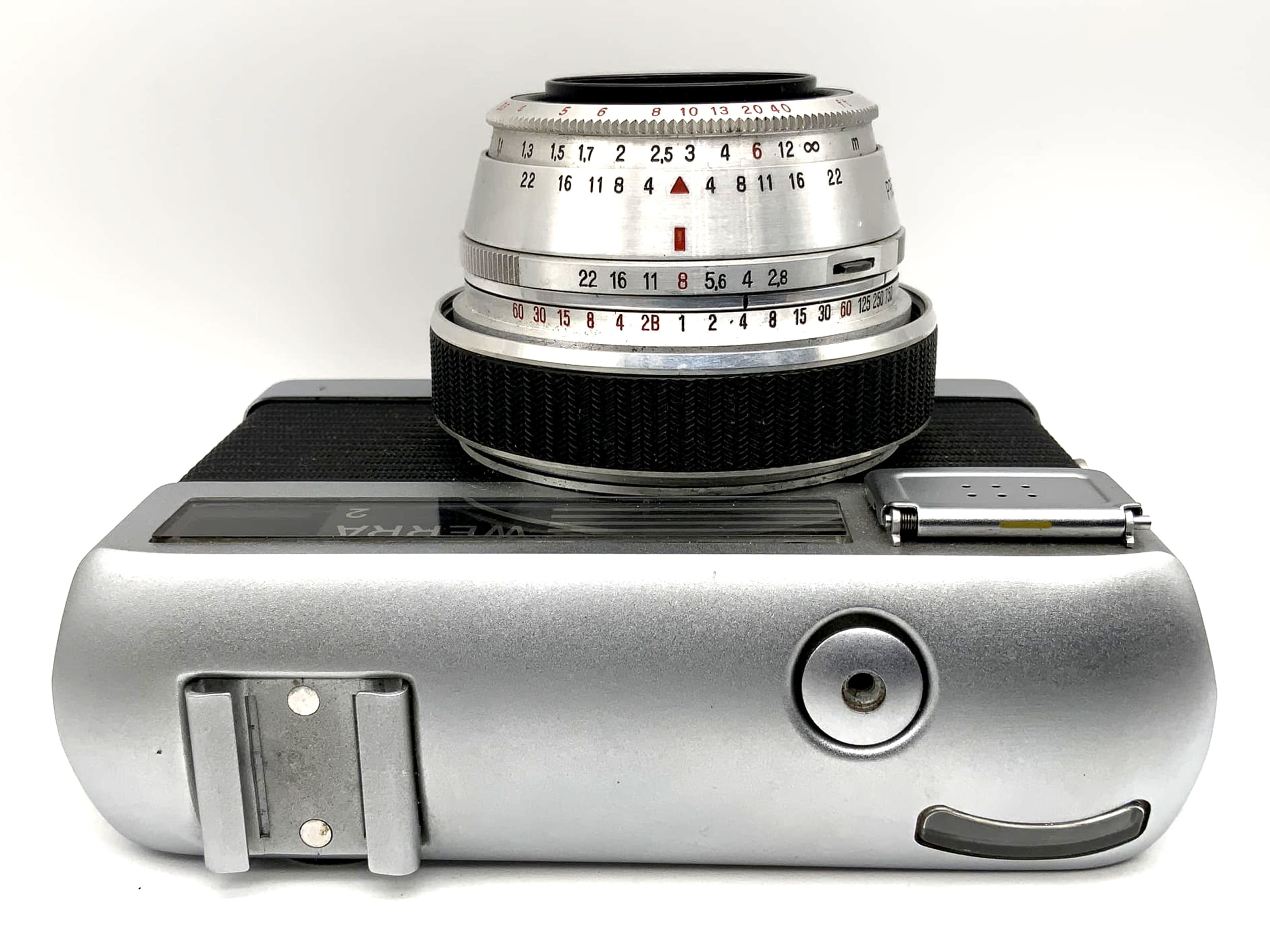 Carl Zeiss Jena Werra 2 Sucherkamera mit Tessar 2.8/50 Prestor RVS schwarz