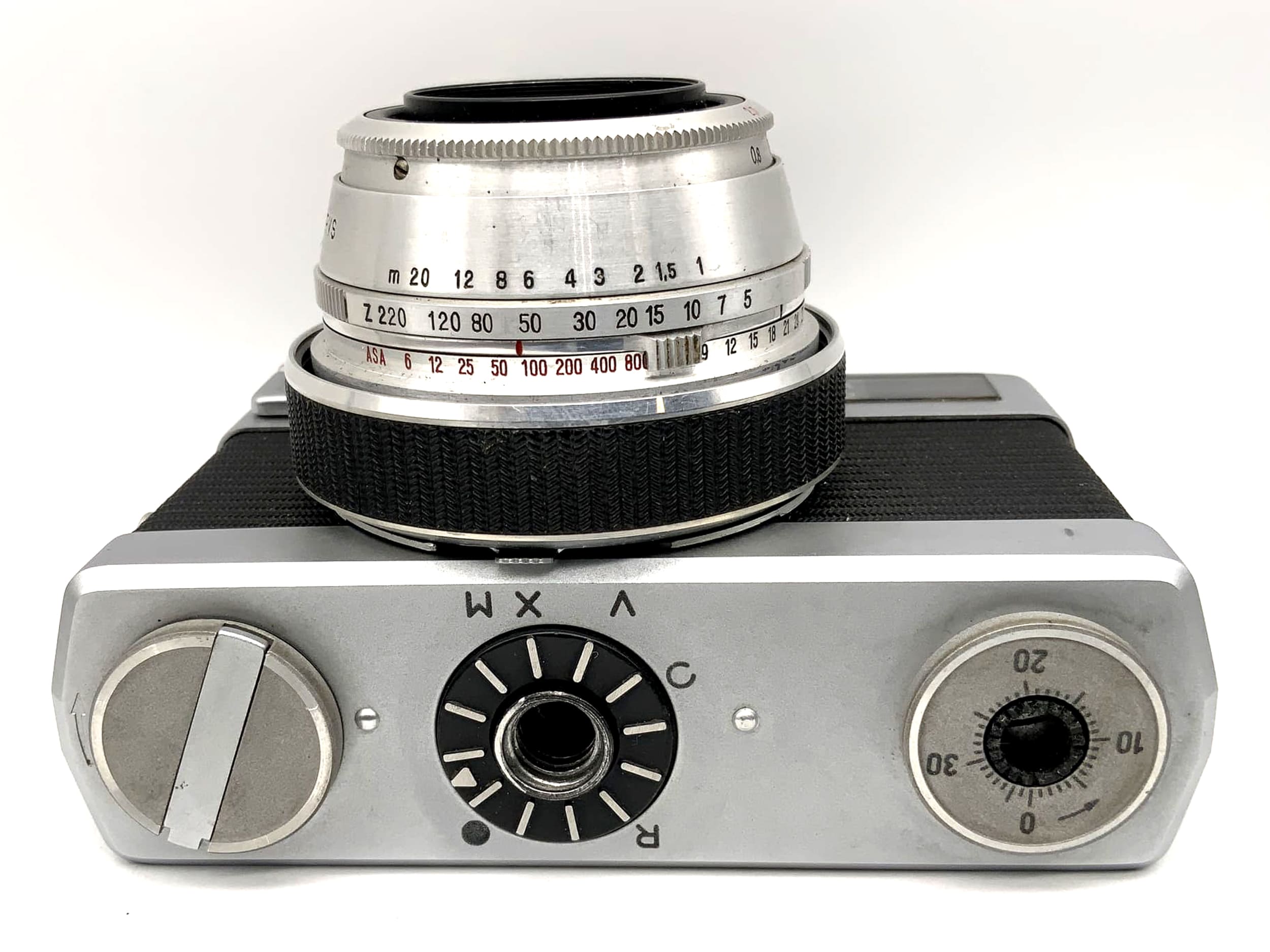 Carl Zeiss Jena Werra 2 Sucherkamera mit Tessar 2.8/50 Prestor RVS schwarz