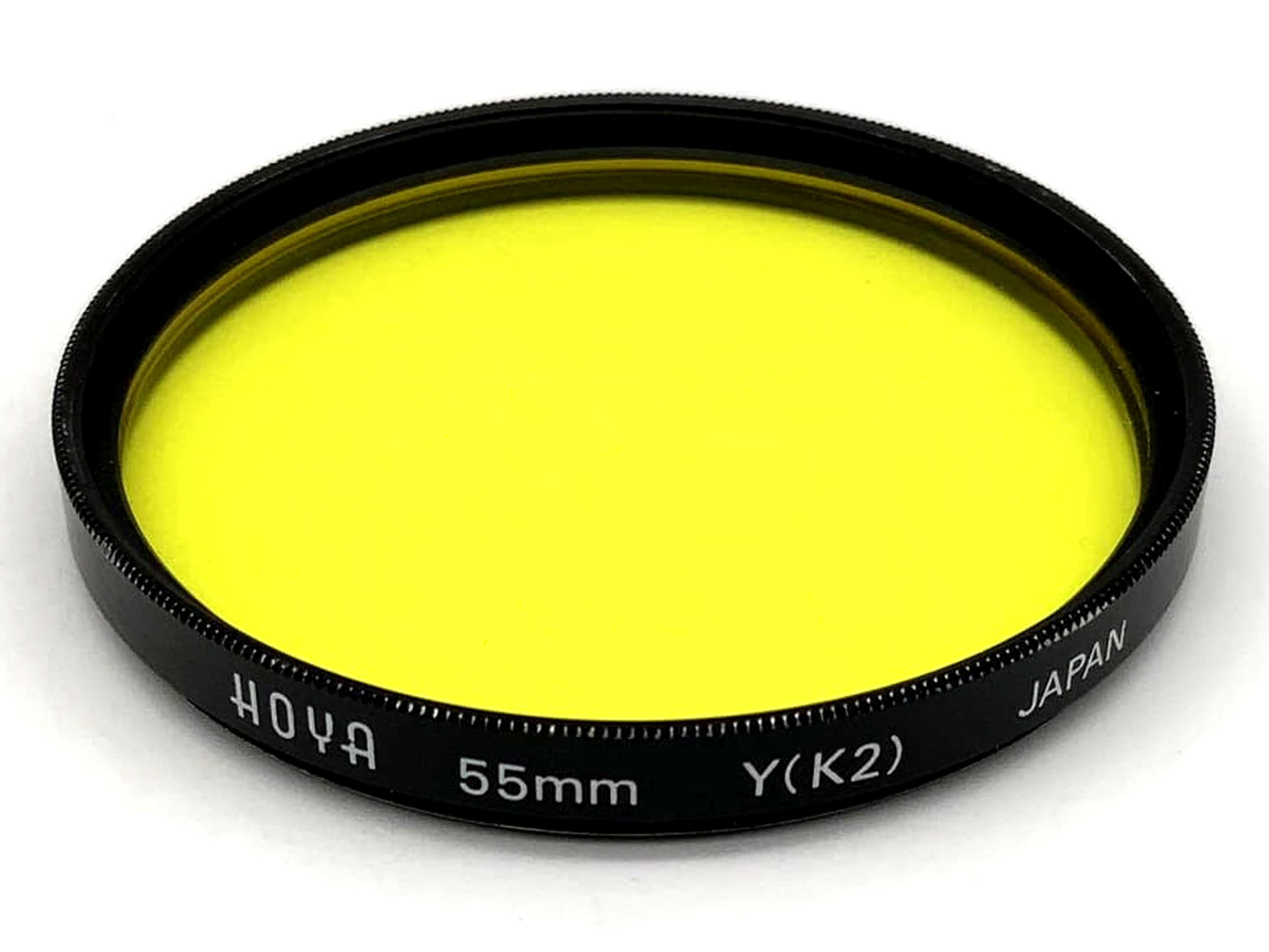 Hoya Farbfilter Y(K2) Gelb Yellow Filter 55mm Kreisförmig Filtergewinde M55