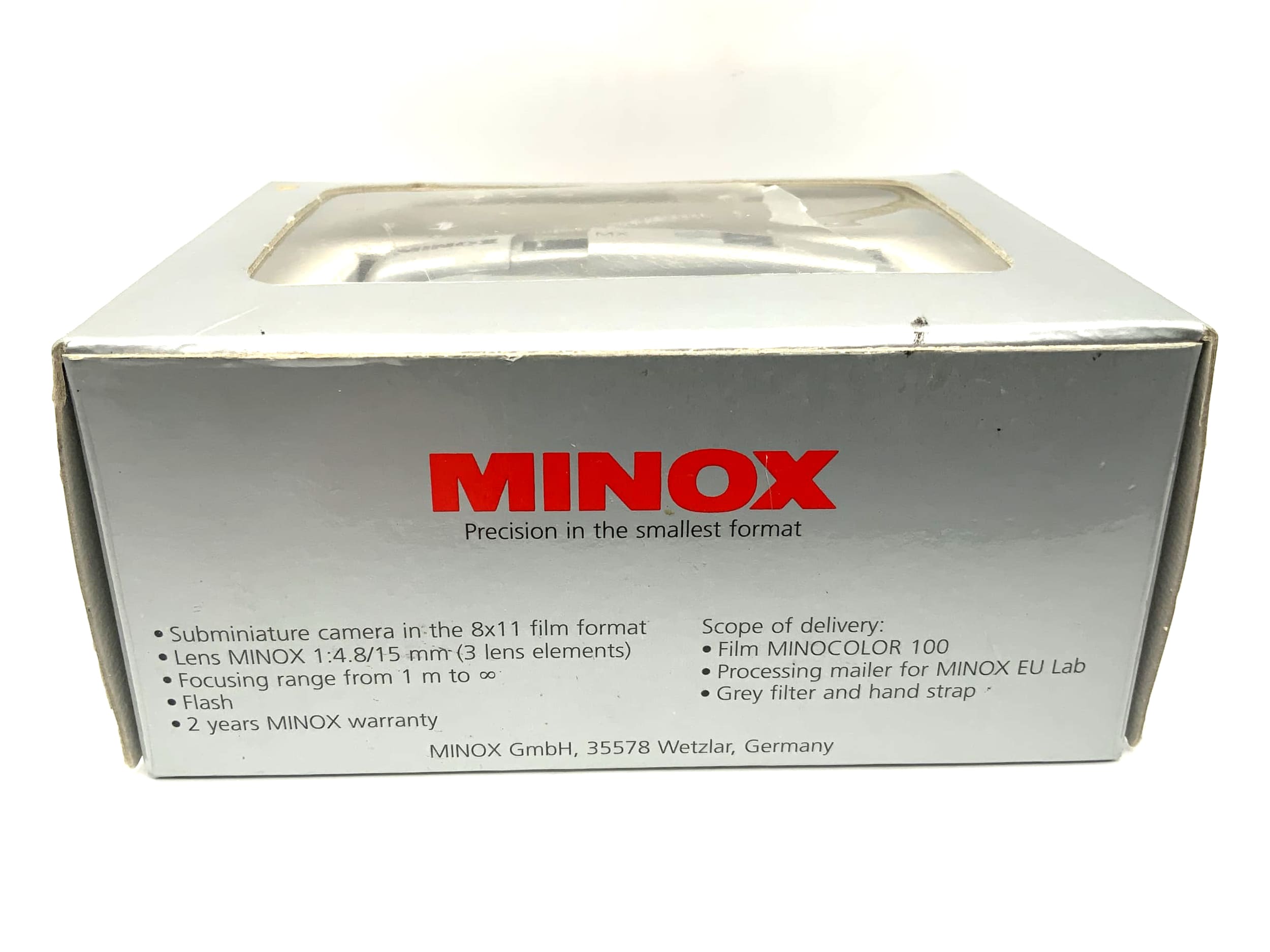 Minox MX mit Minox 1:4.8 f=15mm 60209 mit OVP und Blitz Miniaturkamera Spy Cam